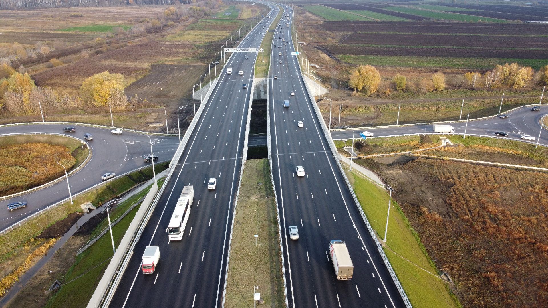 видео с коптера, строительство, дороги,