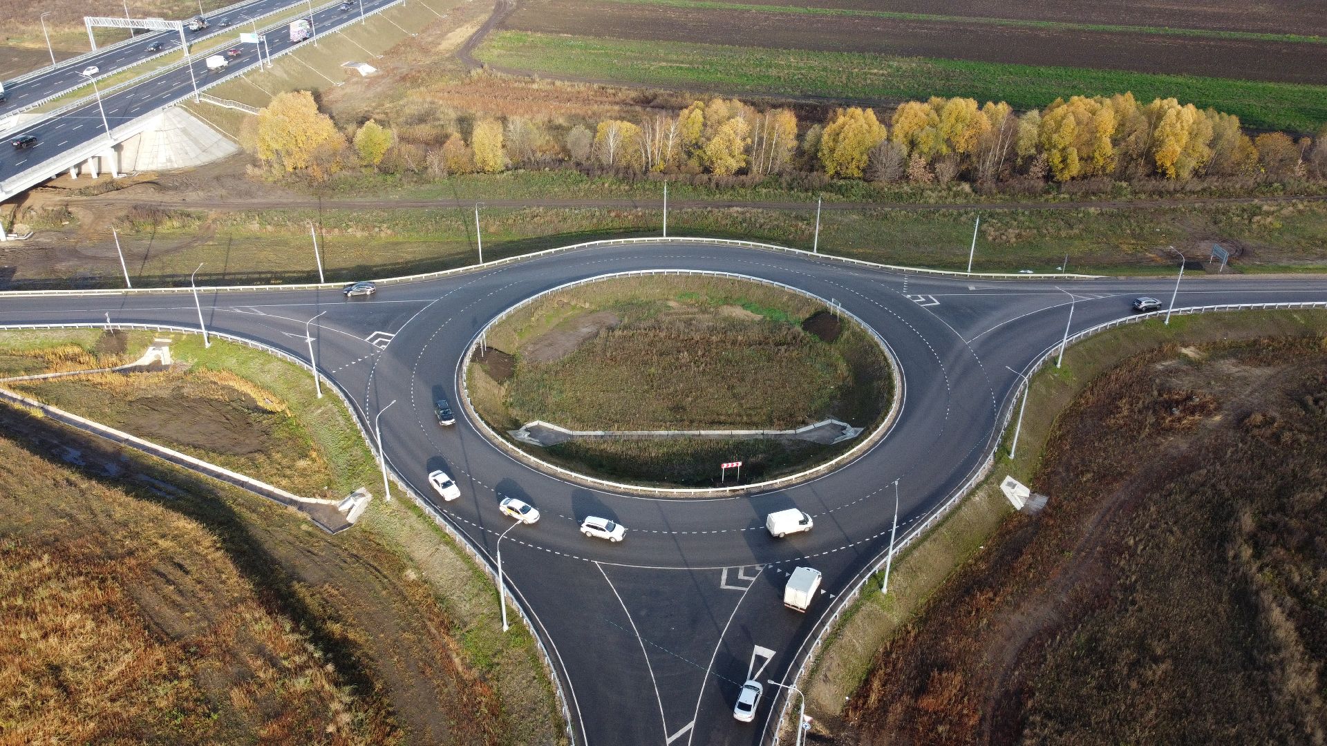 видео с коптера, строительство, дороги,