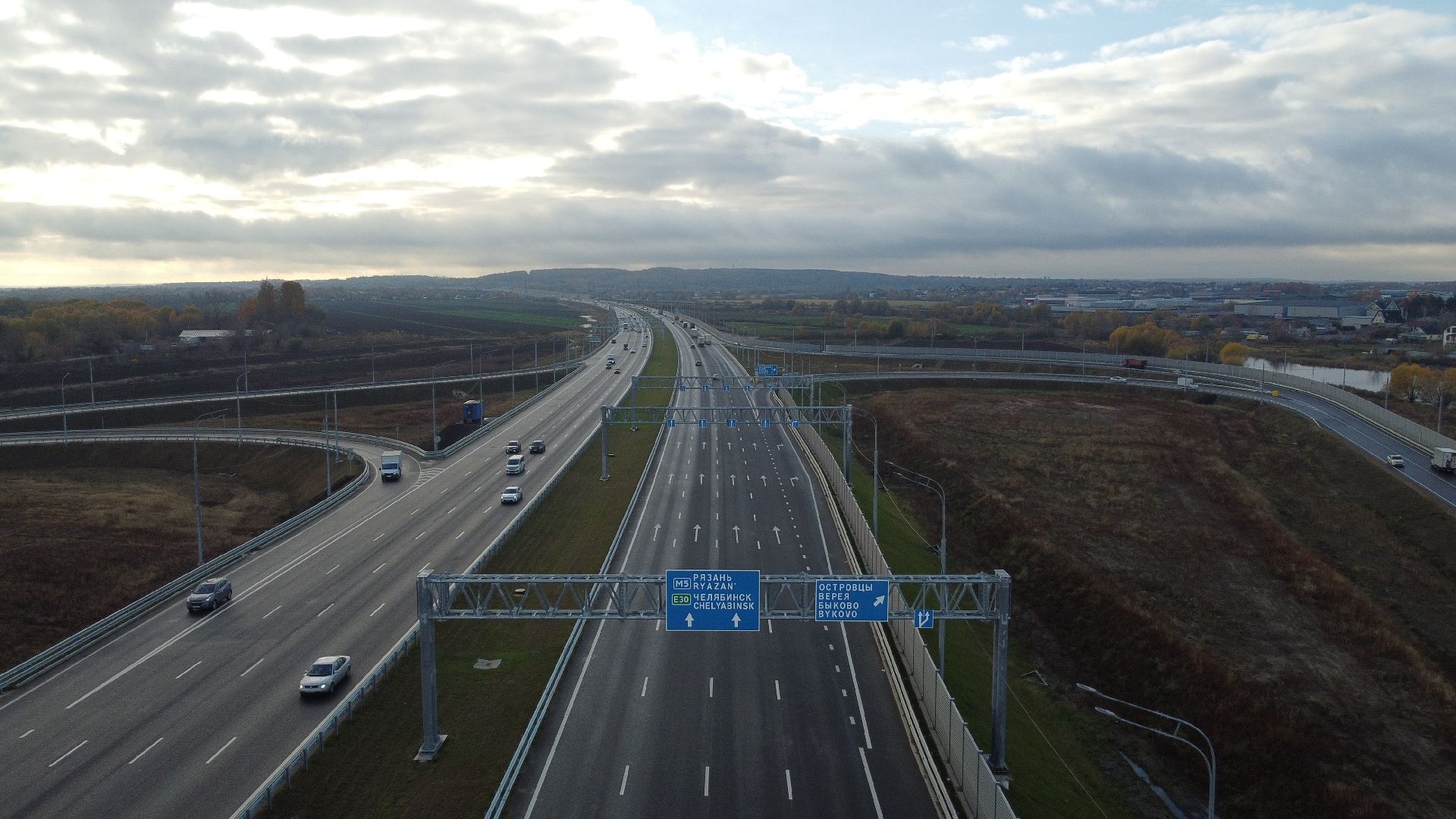 видео с коптера, строительство, дороги,