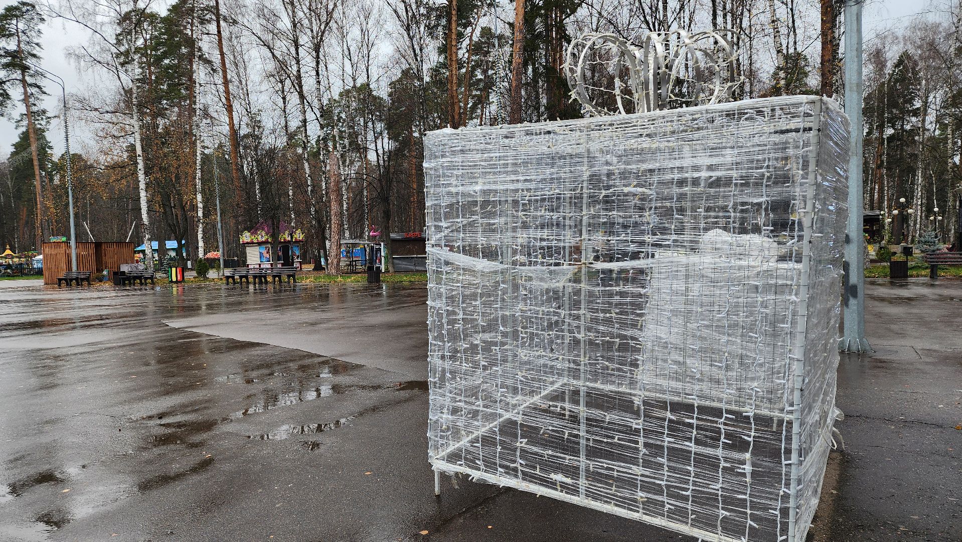 Новый год, новогодние украшения, Центральный парк, Ногинск, Богородский городской округ, вертикалки