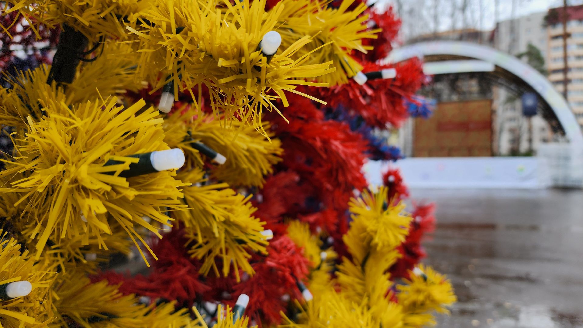 Новый год, новогодние украшения, Центральный парк, Ногинск, Богородский городской округ, вертикалки