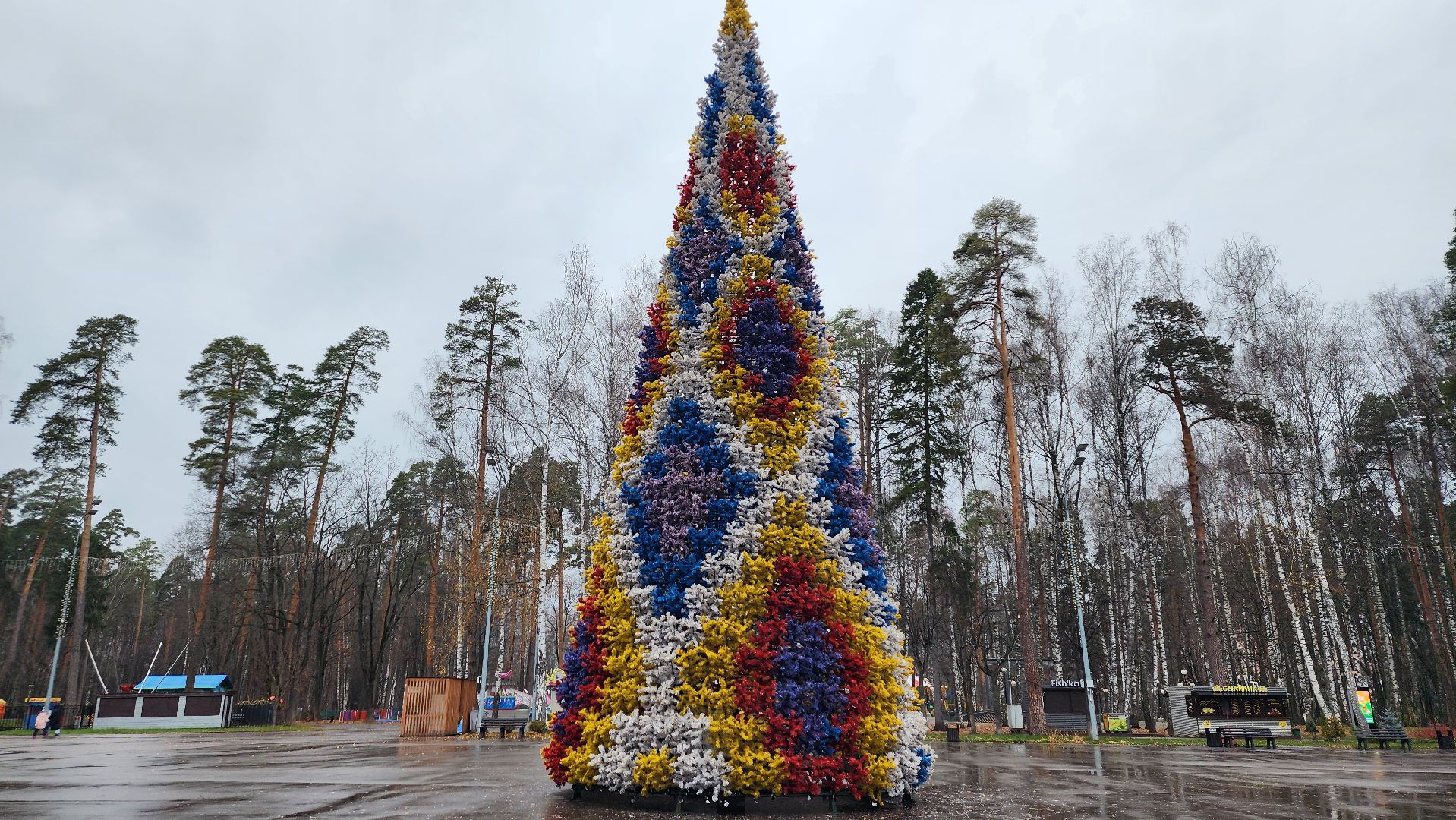 Новый год, новогодние украшения, Центральный парк, Ногинск, Богородский городской округ, вертикалки