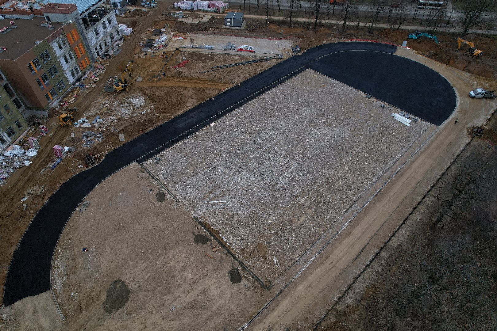 подольск, видео с коптера, климовск, школа, строительство, строительство школы,