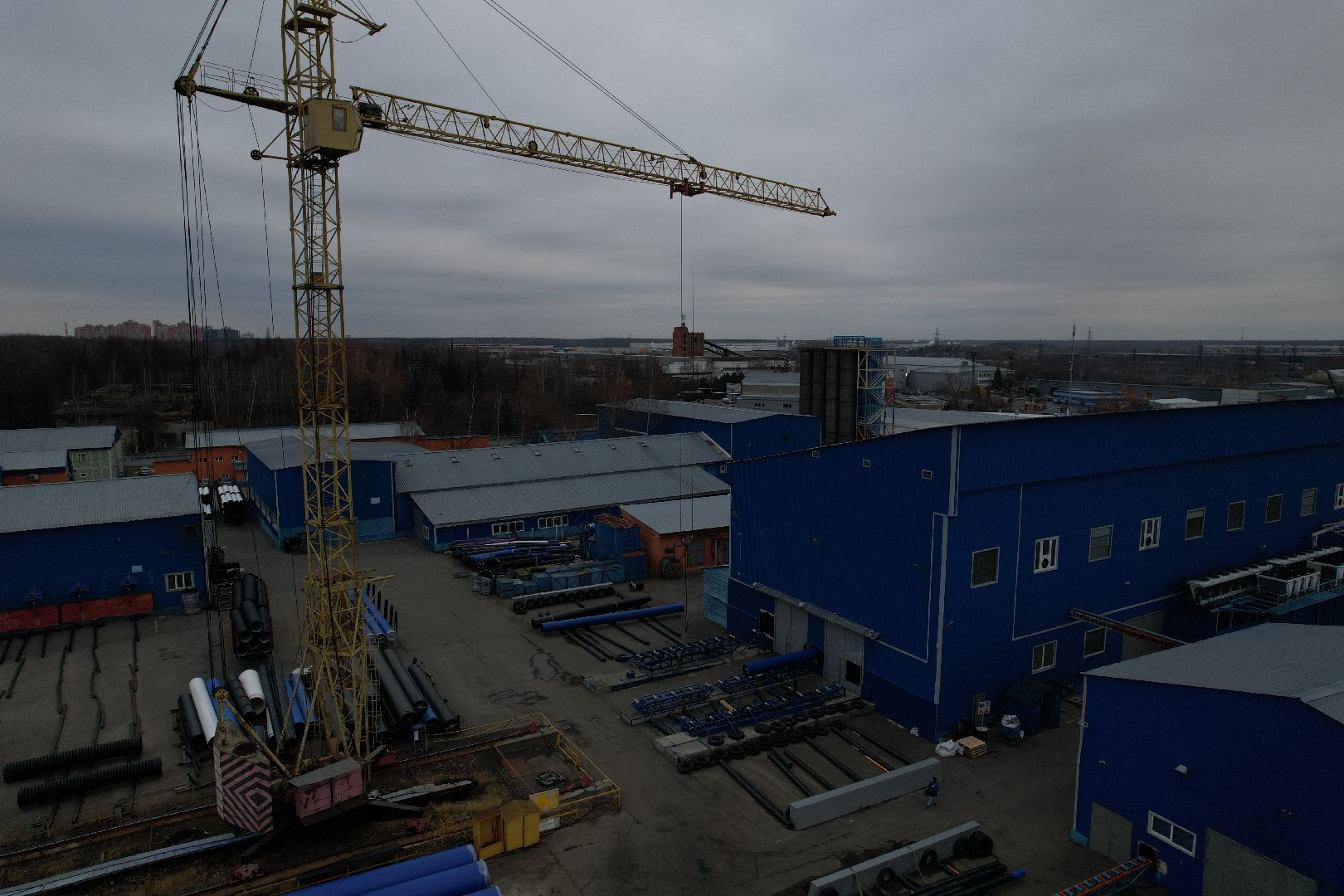 видео с коптера, подольск, климовск, завод,