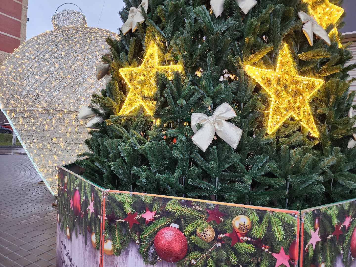 вертикалки, новый год, украшение города, орехово-зуево,