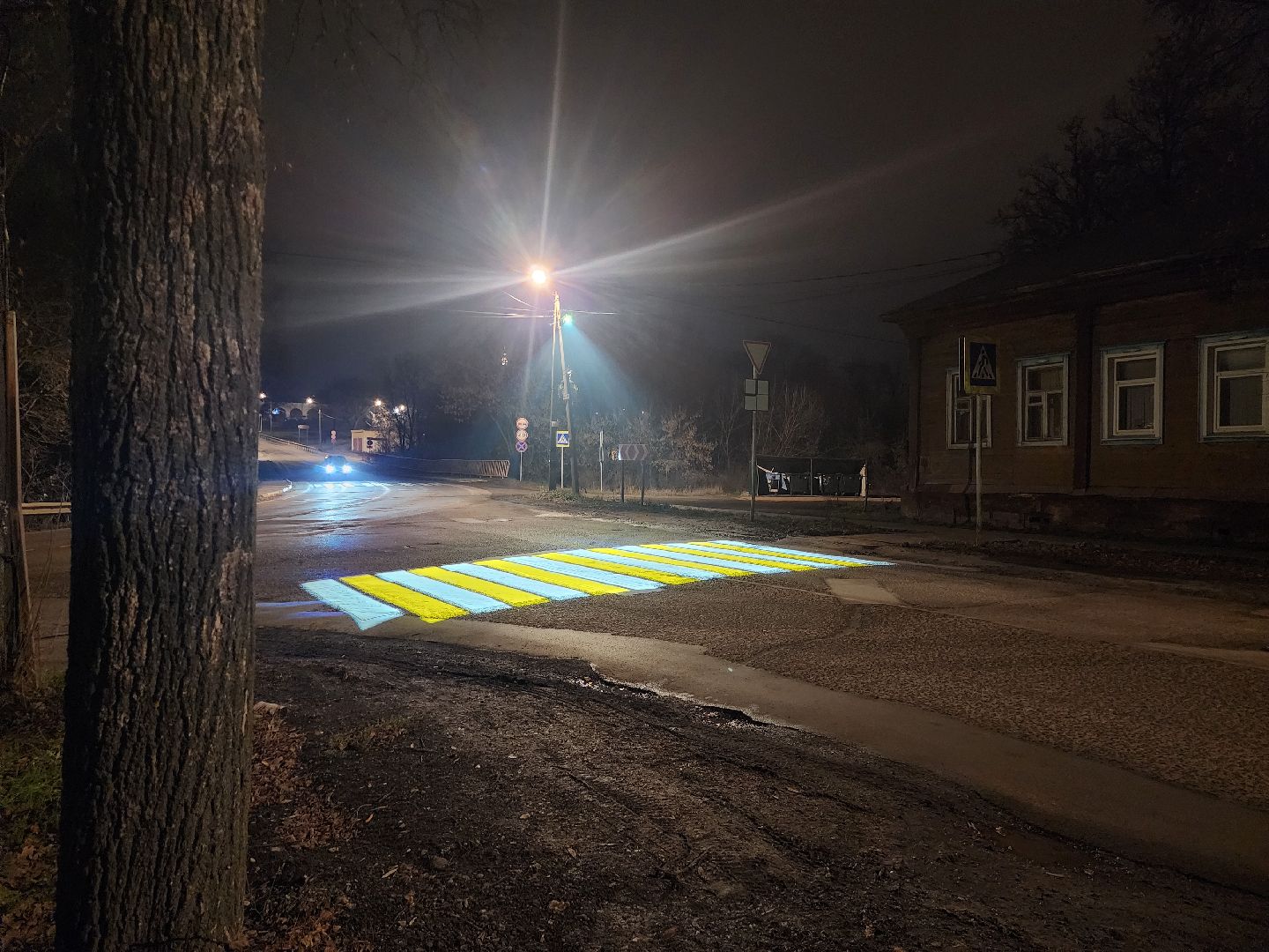 зарайск, дороги, проекционный пешеходный переход,