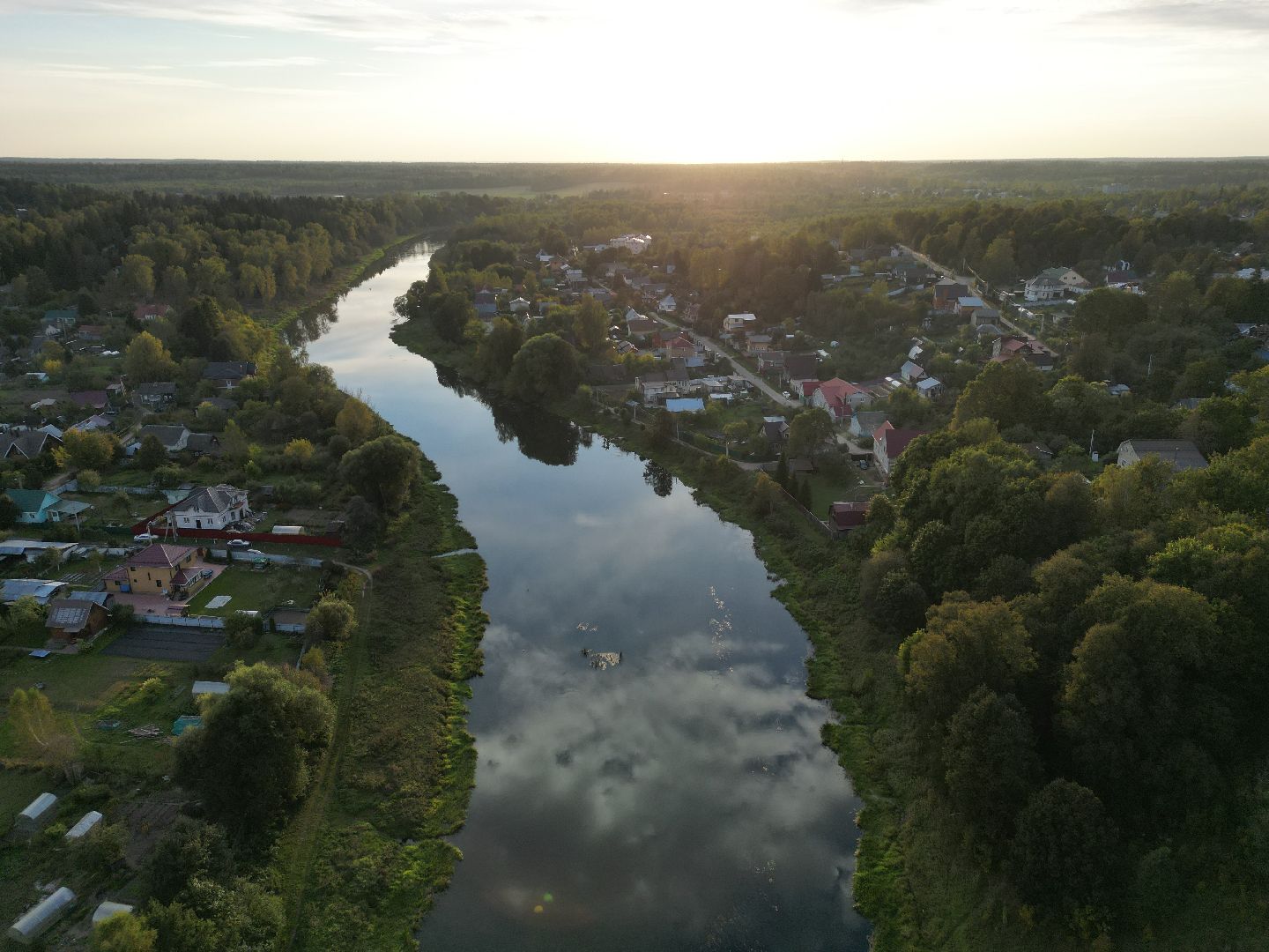 видео с коптера, руза, благоустройство, парк,