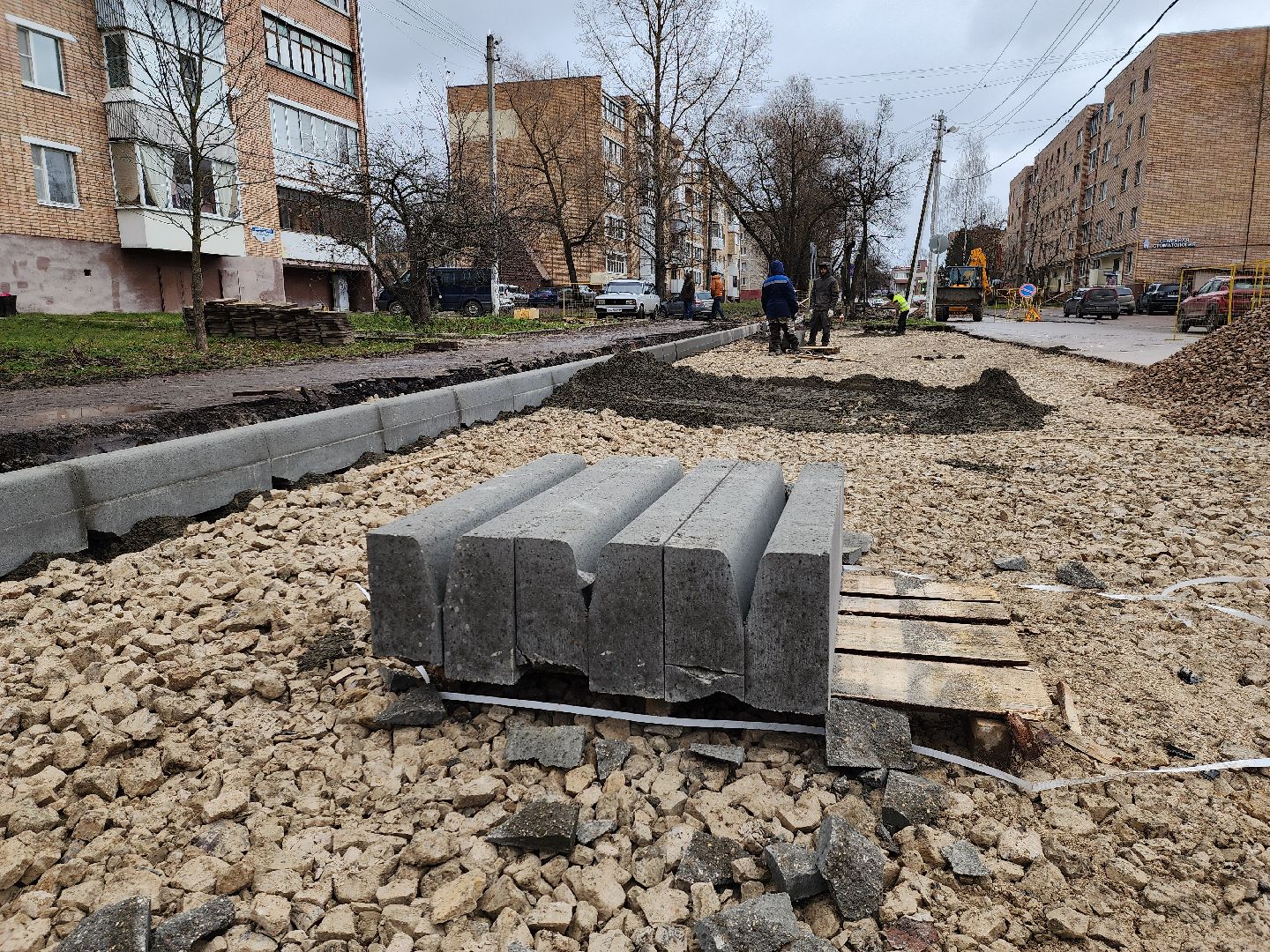 Парковка, строительство парковки, Руза, рузский городской округ, московская область, подмосковье, благоустройство, вертикалки,