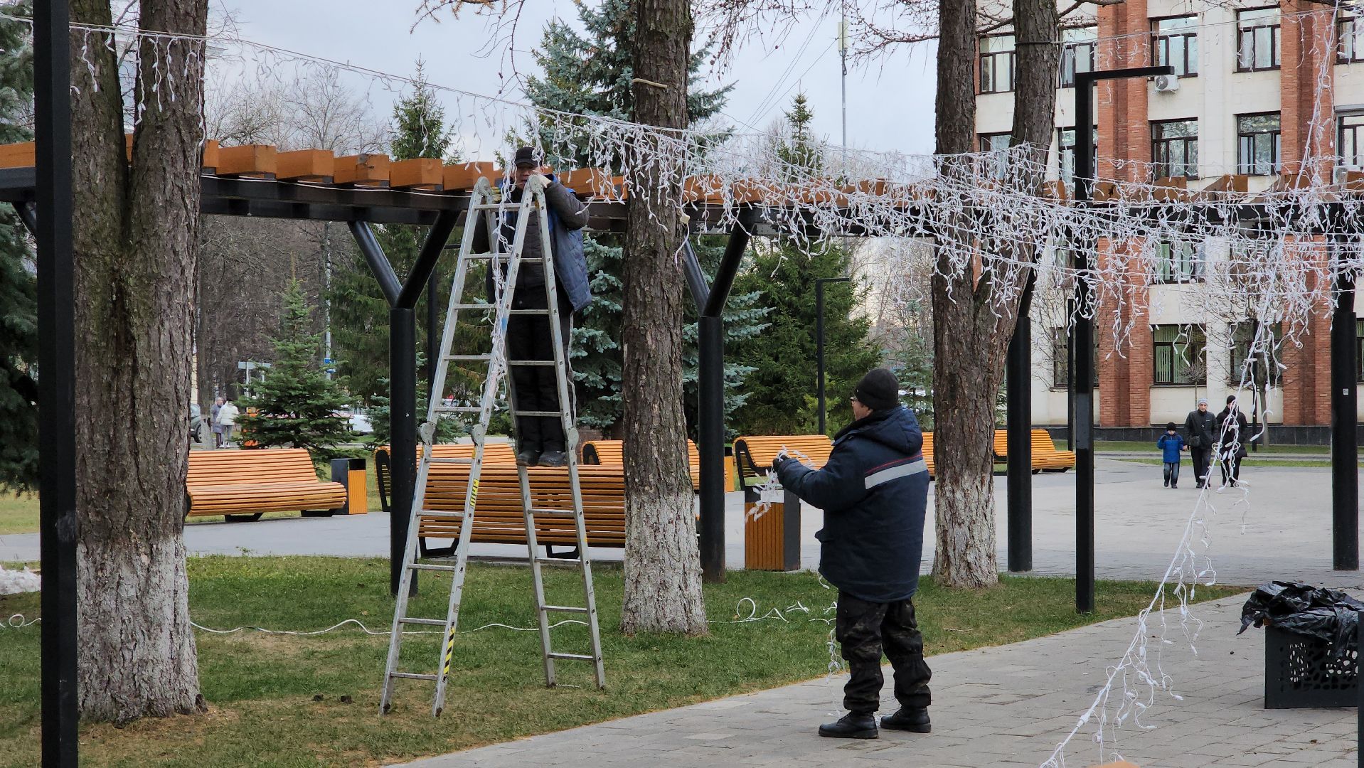 ступино, новогодняя иллюминация, новый год, вертикалки,
