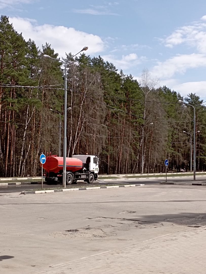 благоустройство, уборка улиц, машинная уборка, Дубна