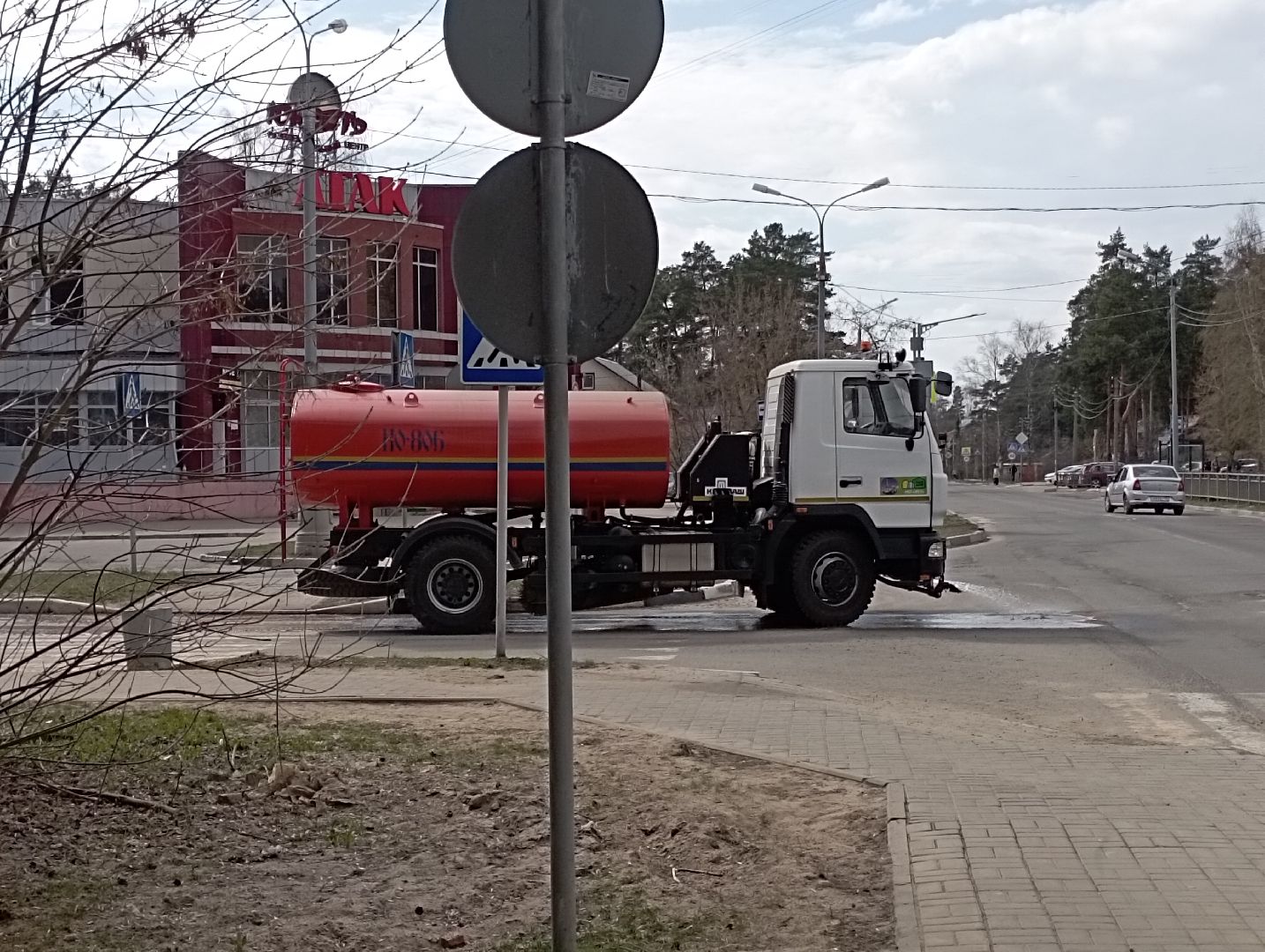 благоустройство, уборка улиц, машинная уборка, Дубна