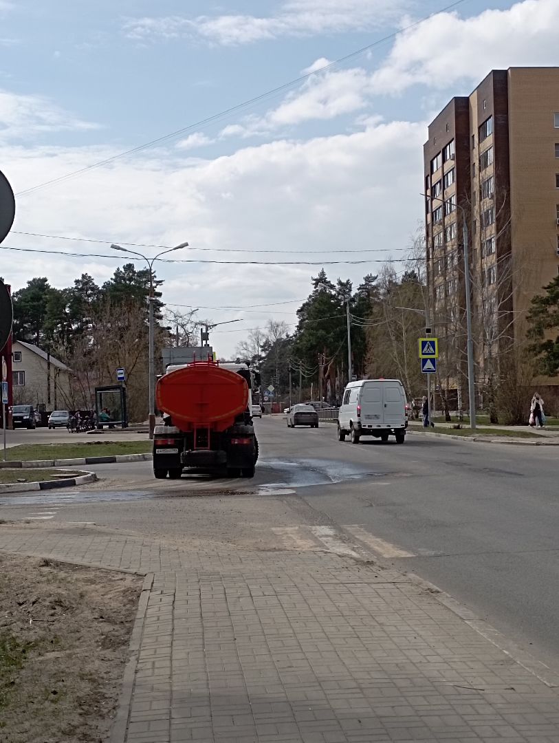 благоустройство, уборка улиц, машинная уборка, Дубна