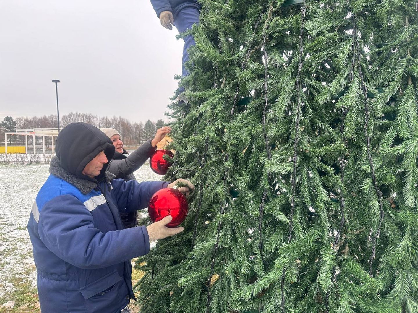 парки домодедово, новогодняя елка,вертикалки