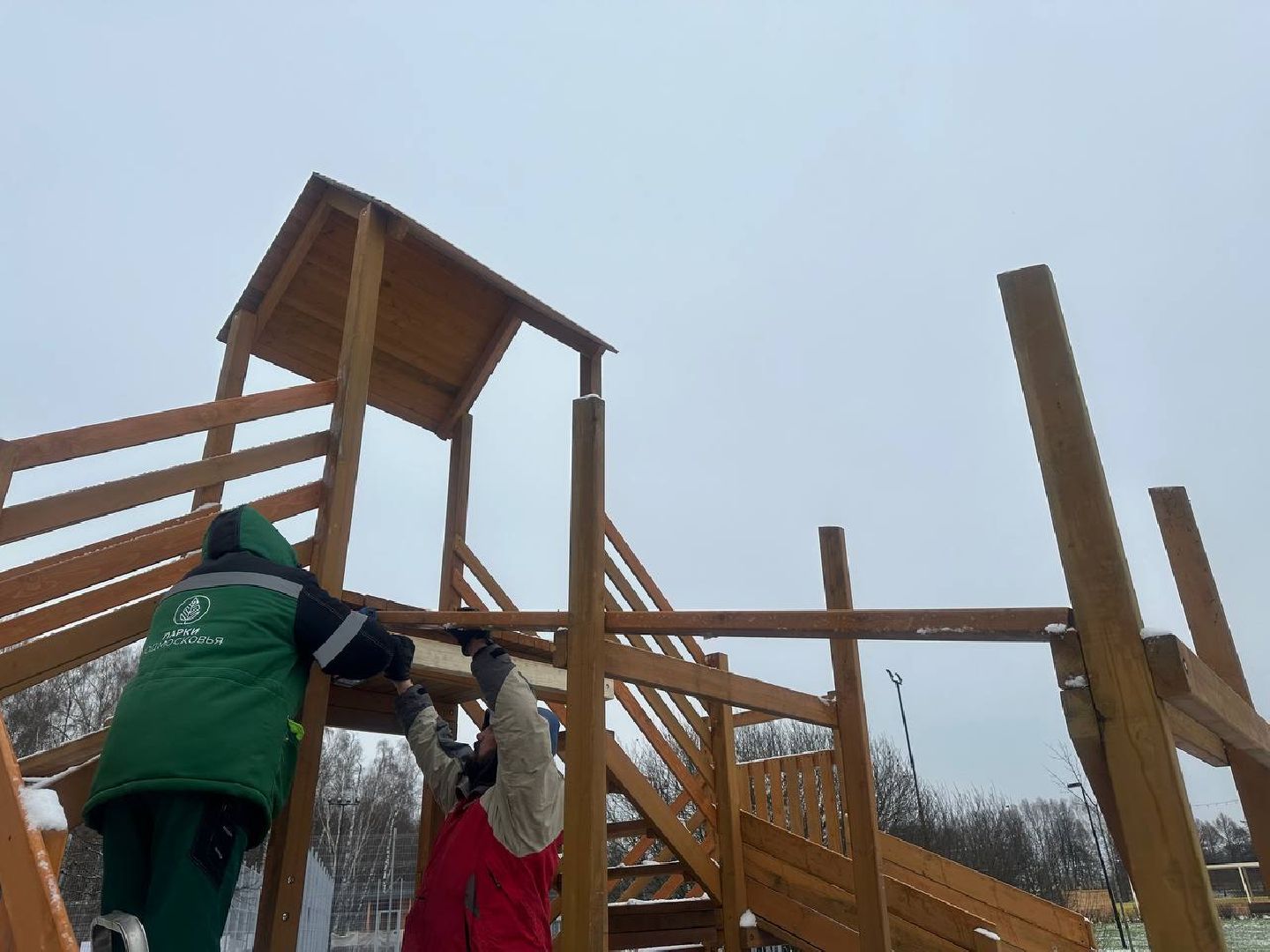 парки домодедово, новый год, зимний сезон, вертикалки,