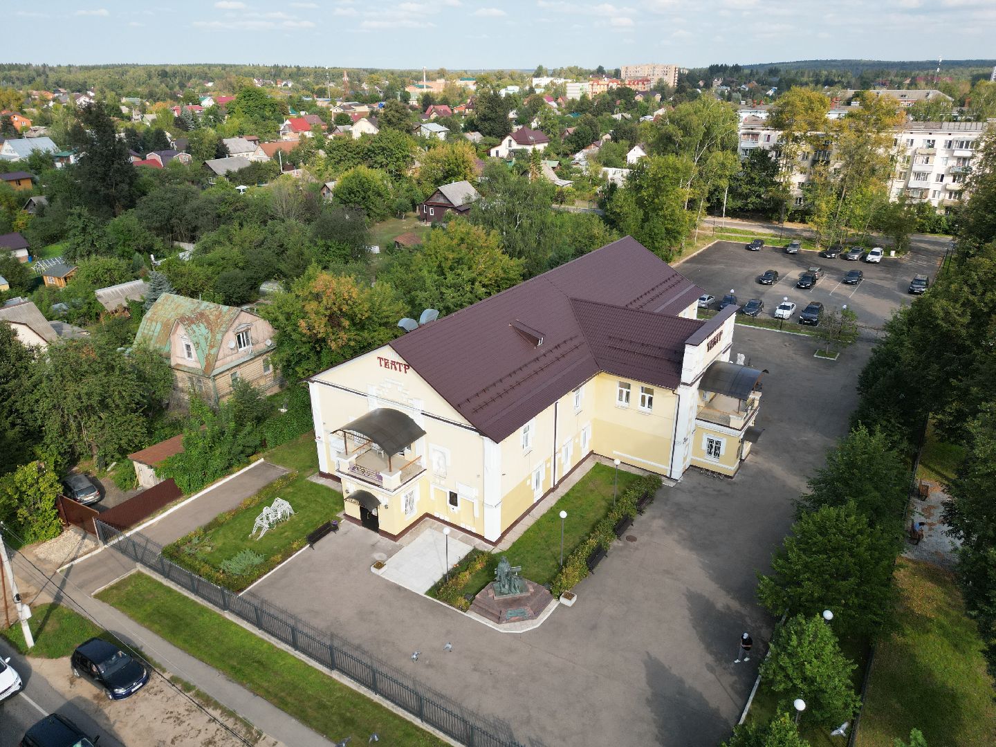 видео с коптера, театр, истра,