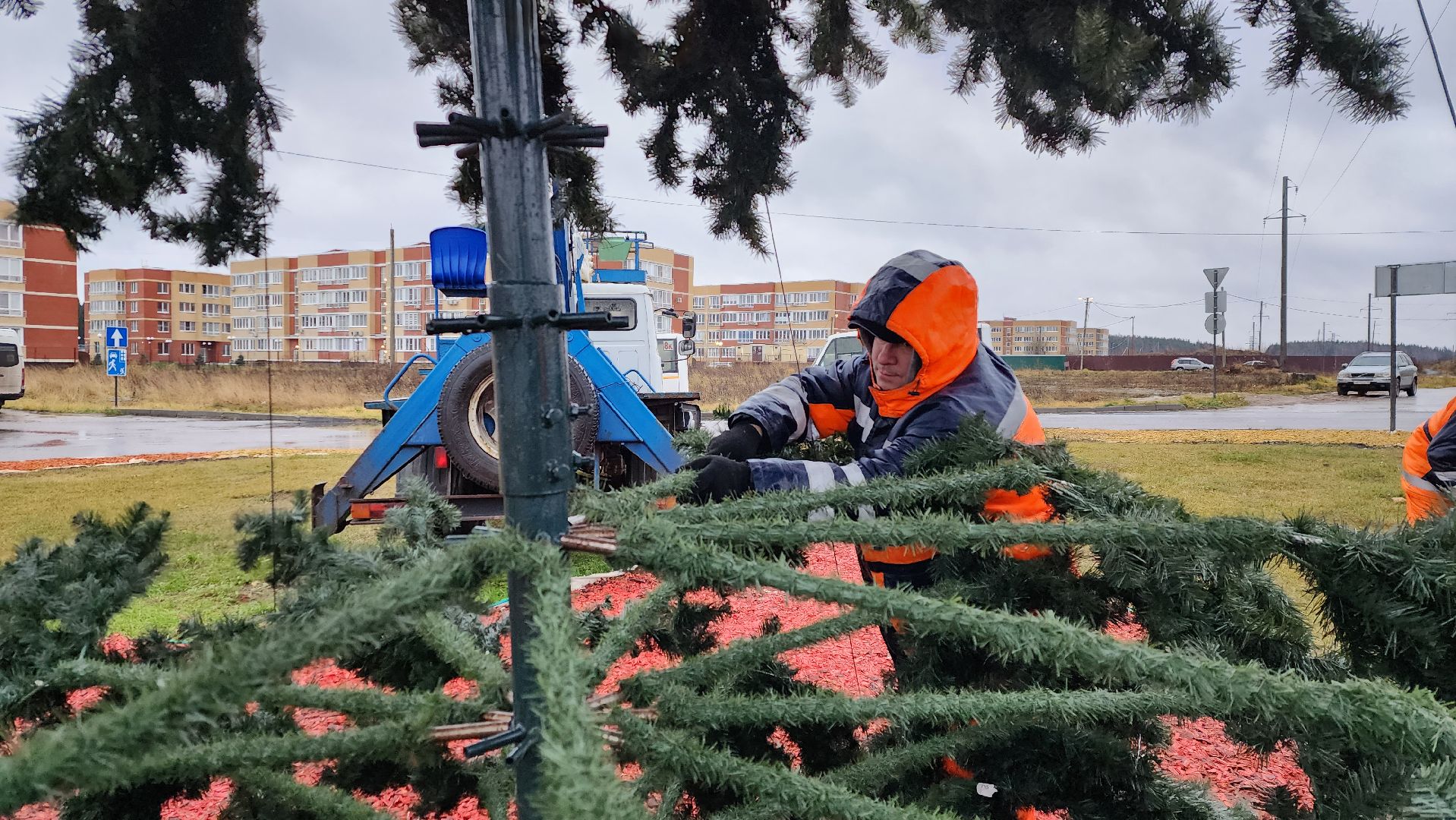 истра, благоустройство, новогодняя елка, вертикалки,
