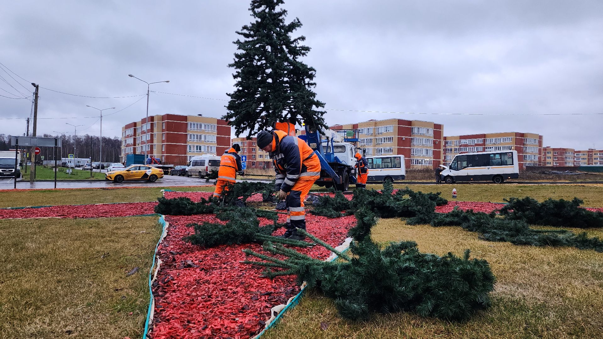 истра, благоустройство, новогодняя елка, вертикалки,