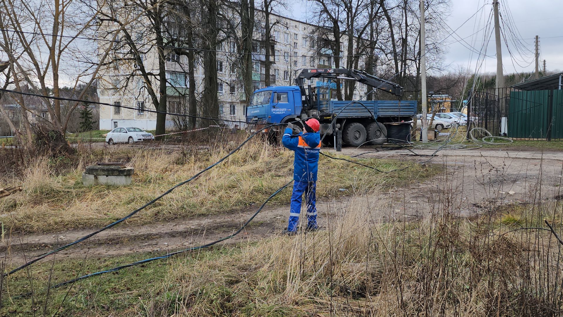 серпухов, местечко данки, ураган, мособлэнерго, обрыв линии электропередач, вертикалки,