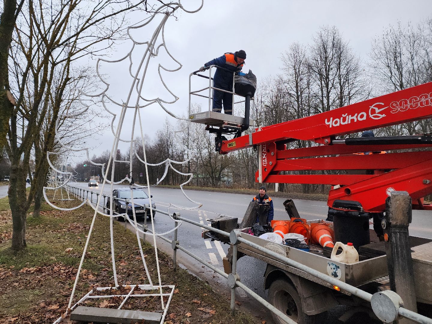 красноармейск, городской округ пушкинский, новогоднее настроение, украшение города, вертикалки,