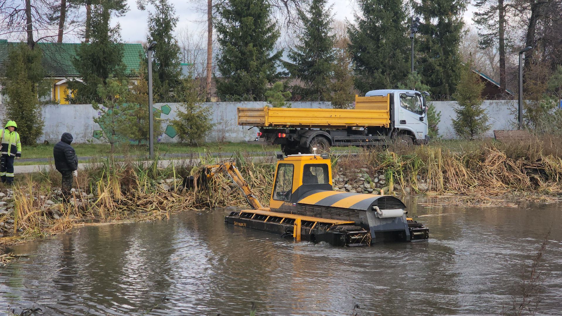 Павловский Посад, Городской округ Павловский Посад, Пруд, Парк, Вертикалка, вертикальное видео, Благоустройство,