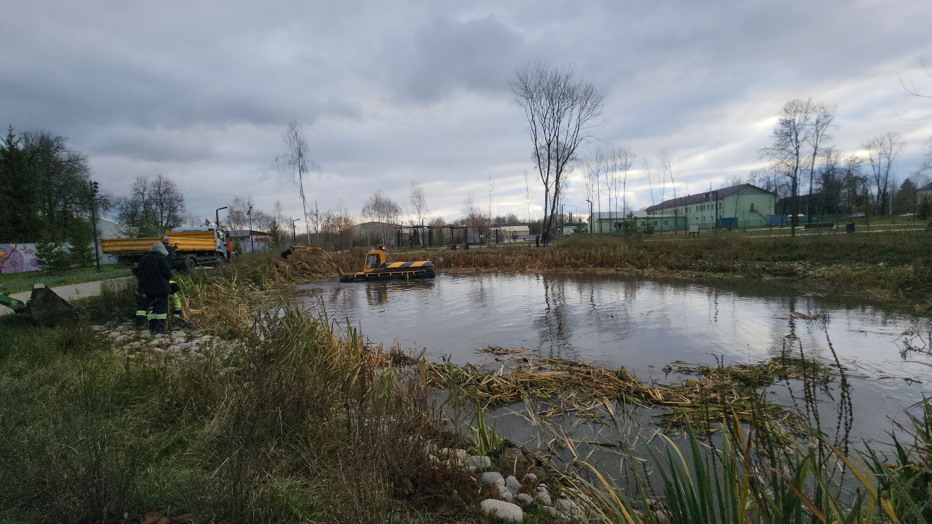 Павловский Посад, Городской округ Павловский Посад, Пруд, Парк, Вертикалка, вертикальное видео, Благоустройство,