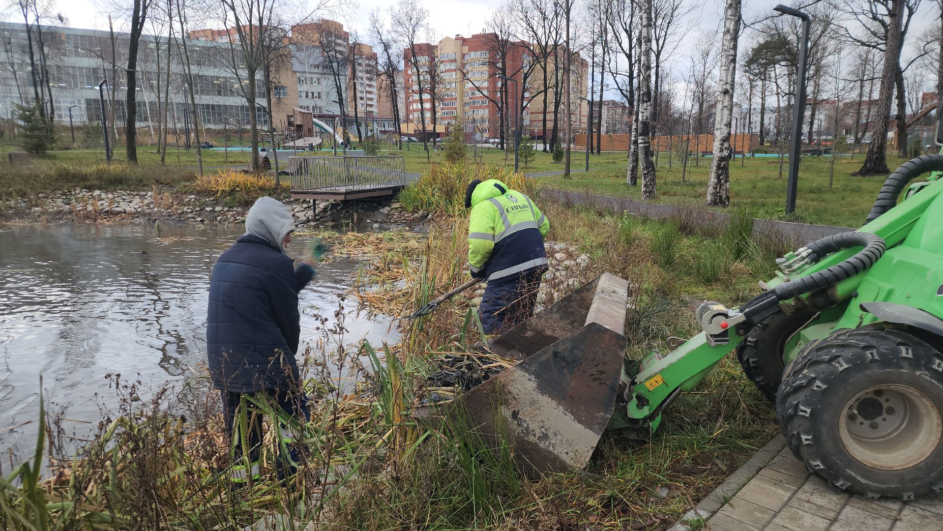 Павловский Посад, Городской округ Павловский Посад, Пруд, Парк, Вертикалка, вертикальное видео, Благоустройство,