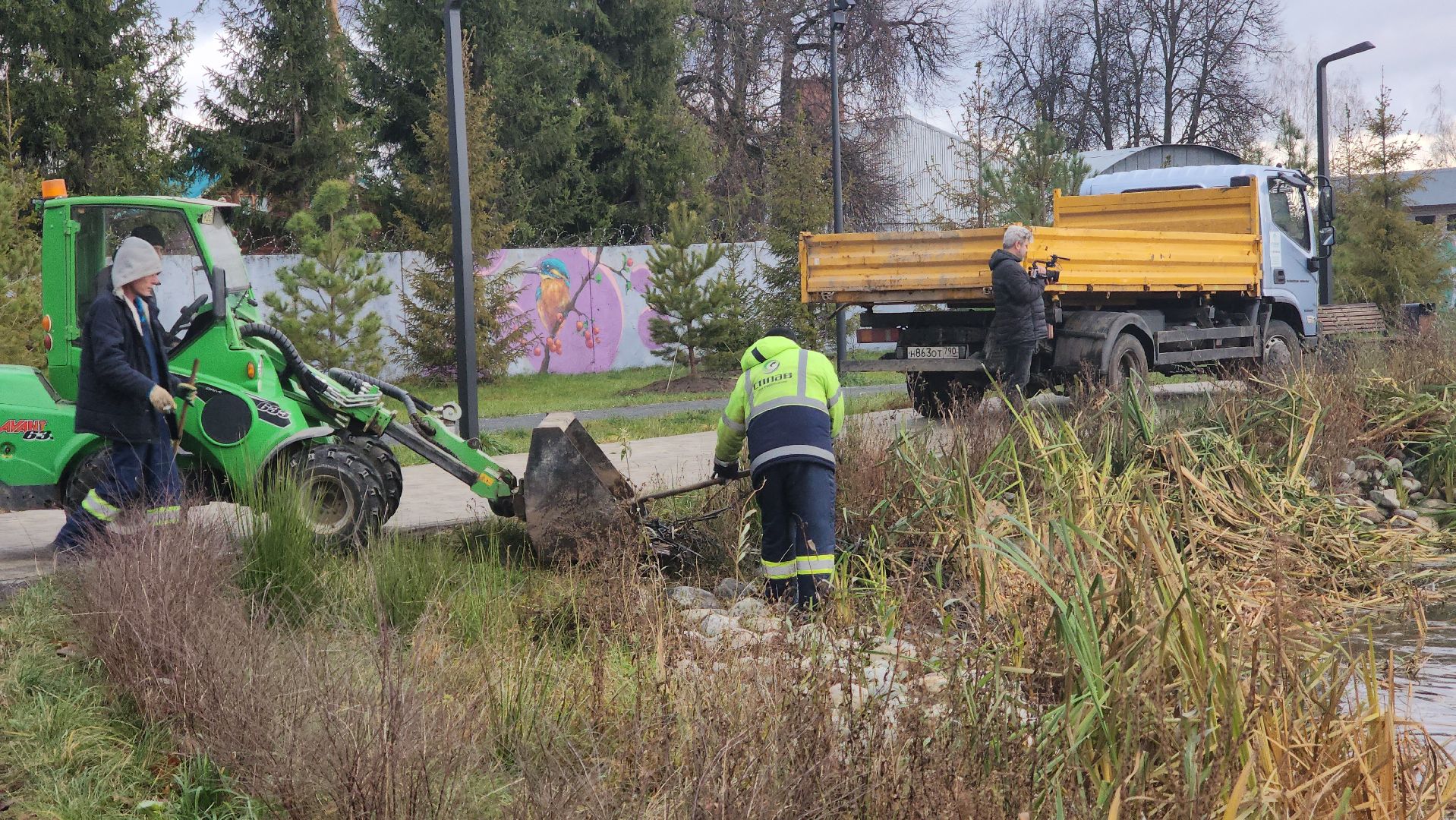 Павловский Посад, Городской округ Павловский Посад, Пруд, Парк, Вертикалка, вертикальное видео, Благоустройство,