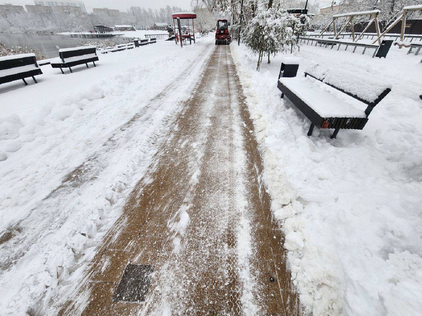 Солнечногорск, Снегопад, вертикалки, уборка снега, коммунальная служба,