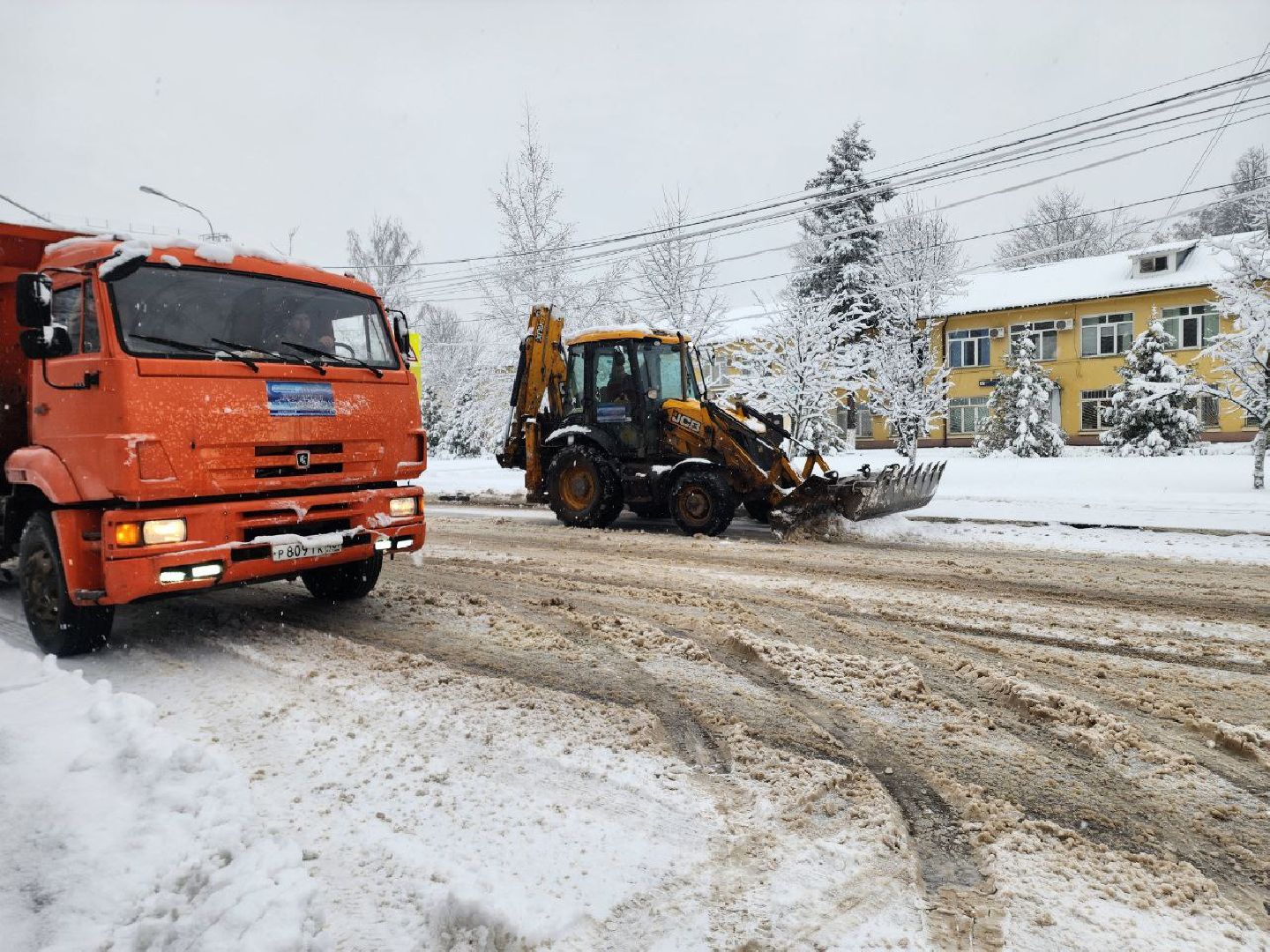 Солнечногорск, Снегопад, вертикалки, уборка снега, коммунальная служба,