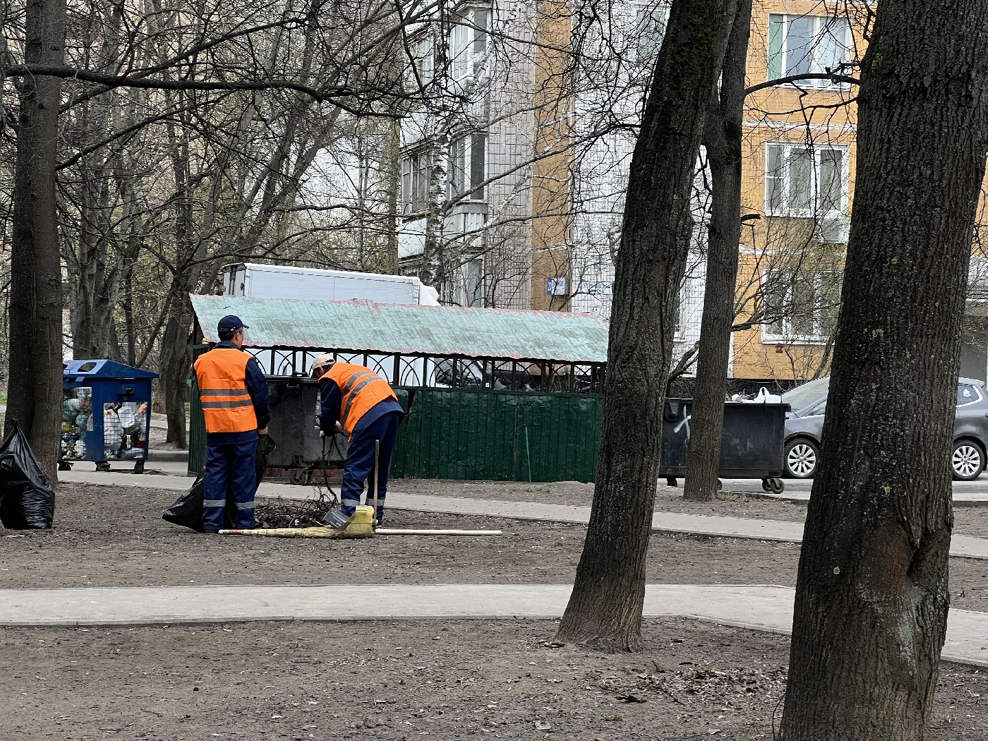 Химки, двор, субботник, благоустройство