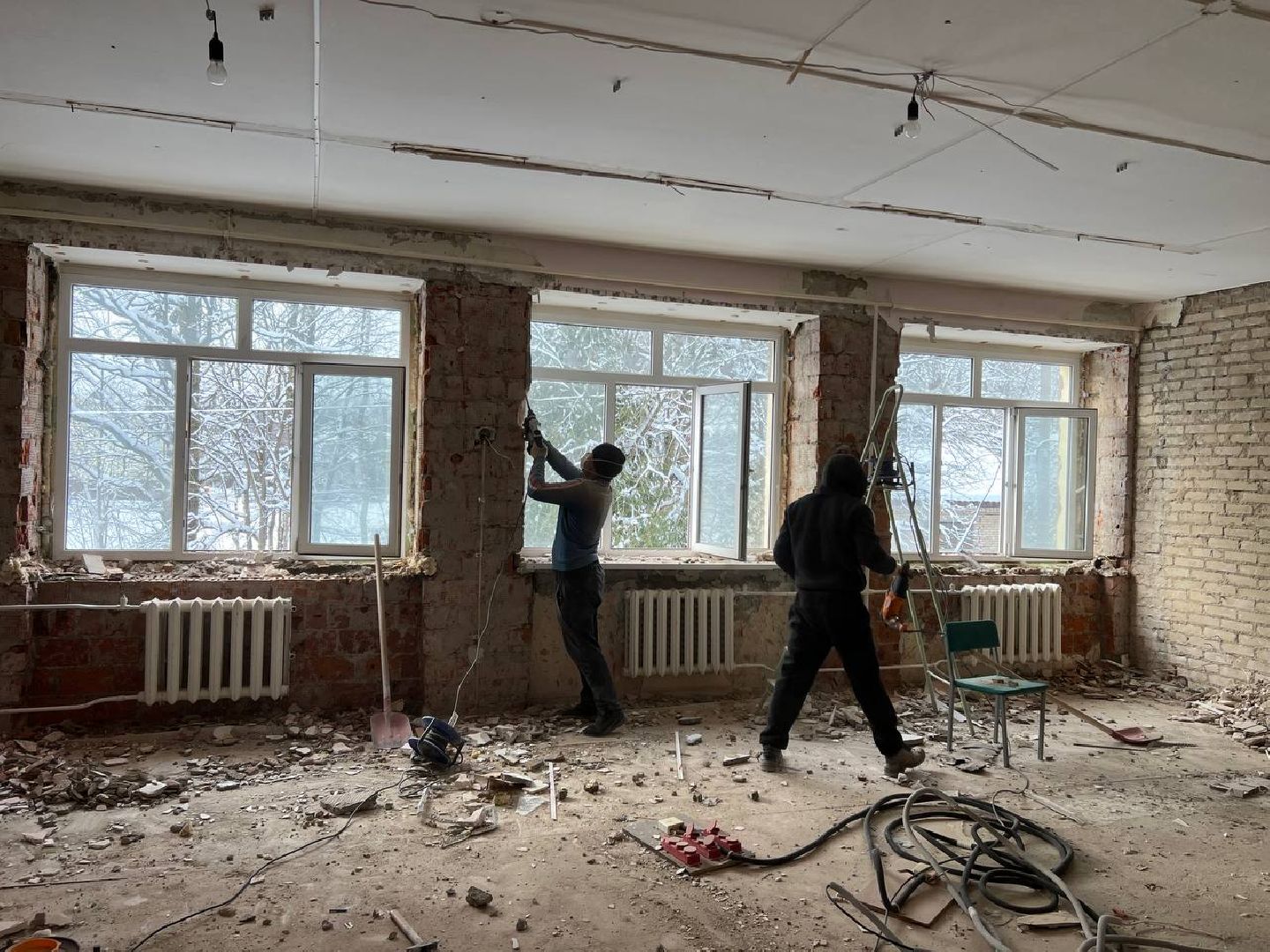 капитальный ремонт, стяжка пола, городской округ восход, школа, вертикалки,