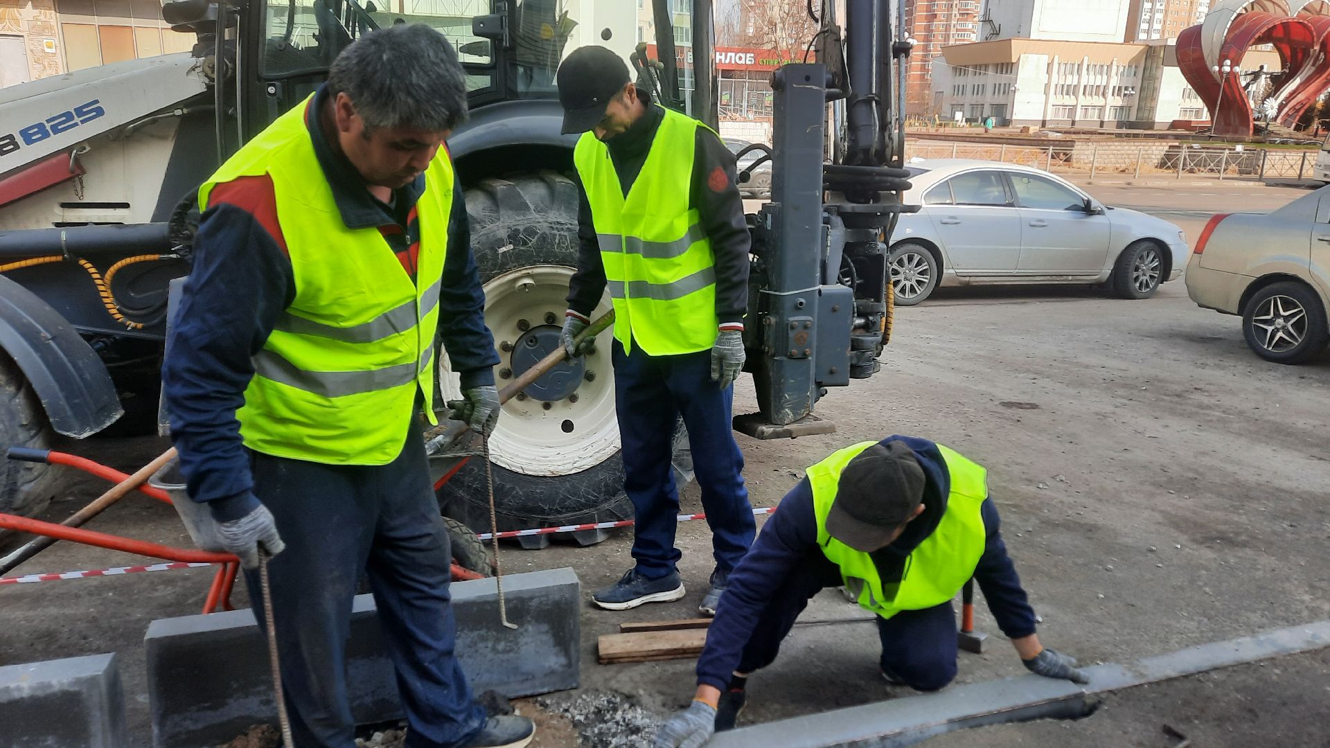Благоустройство, замена бордюров, Наро-Фоминск, перемены
