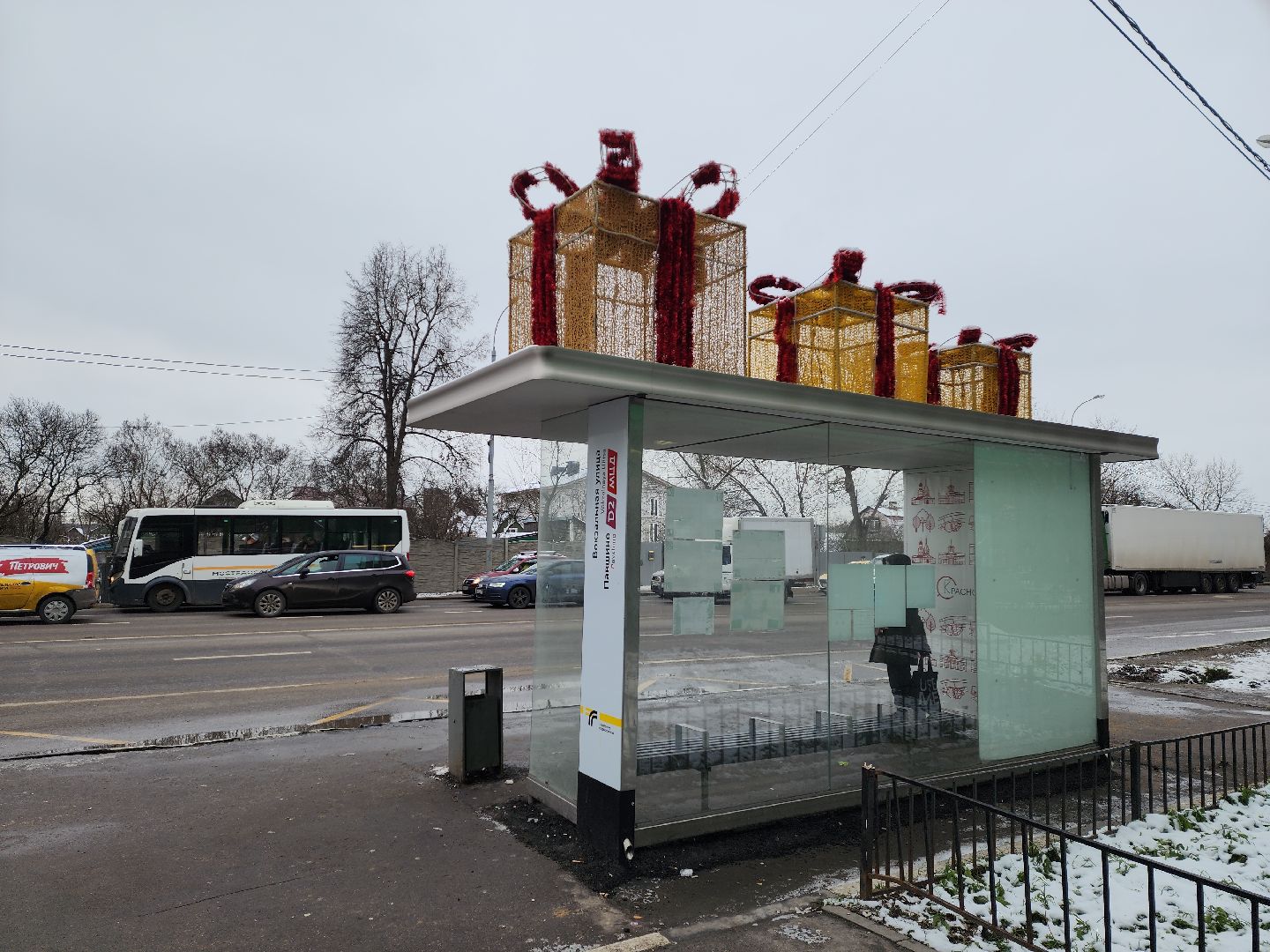 красногорск, украшают город, новый год,