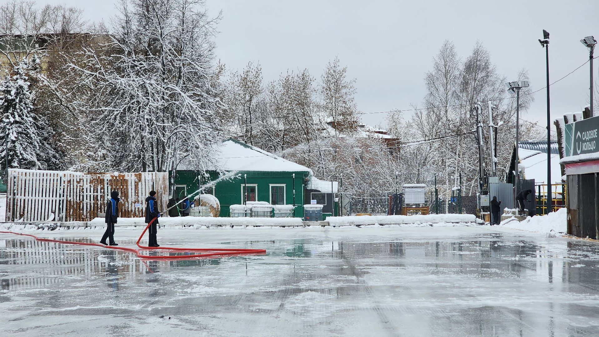 Солнечногорск, вертикалки, каток, зима в подмосковье, каток в парке,