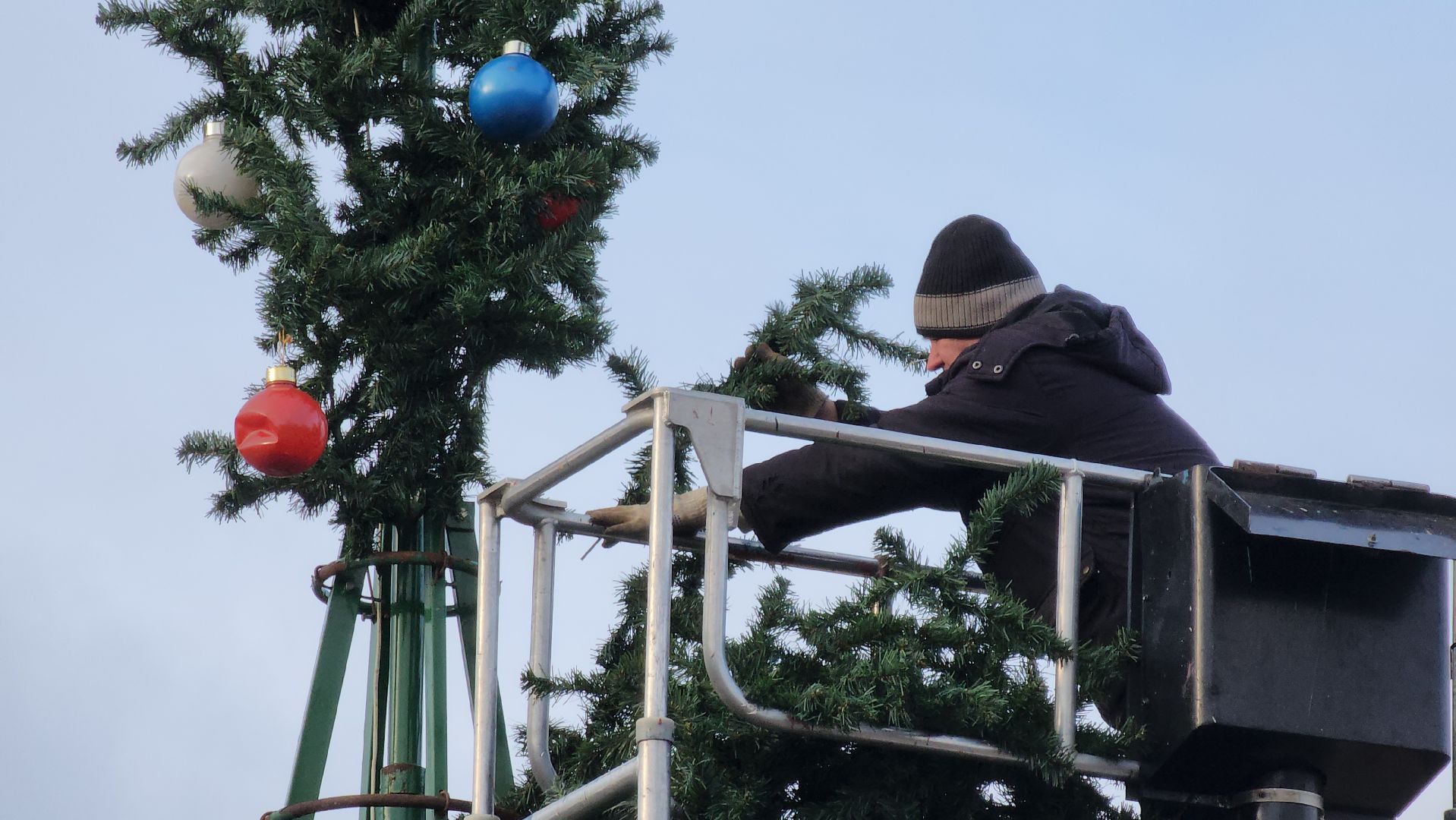 кашира, новогодняя елка, украшение города, вертикалки,