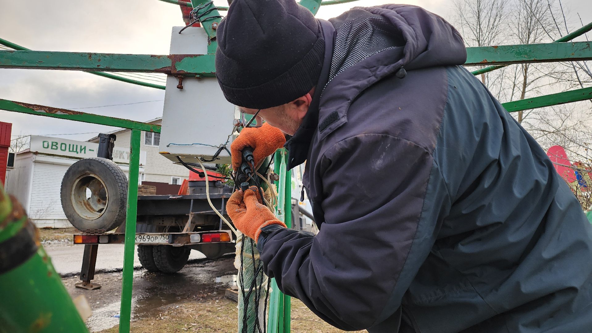 кашира, новогодняя елка, украшение города, вертикалки,