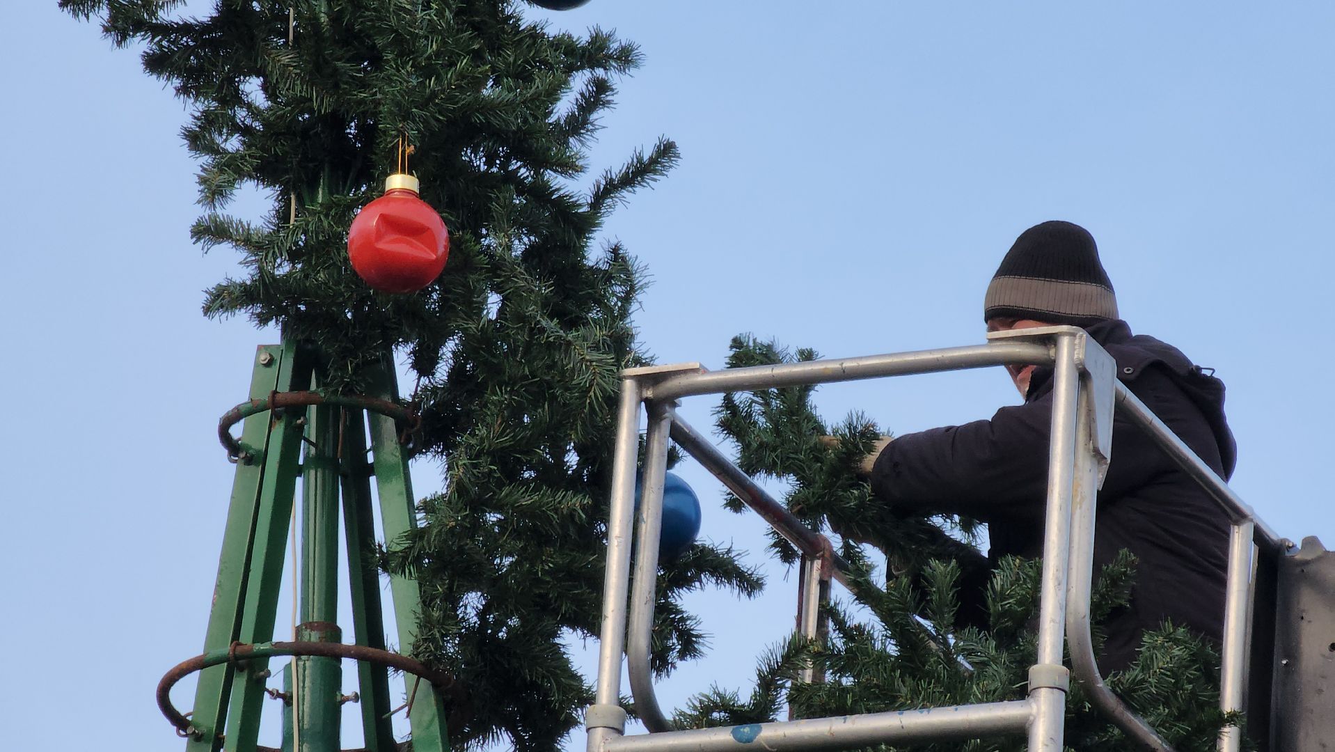 кашира, новогодняя елка, украшение города, вертикалки,