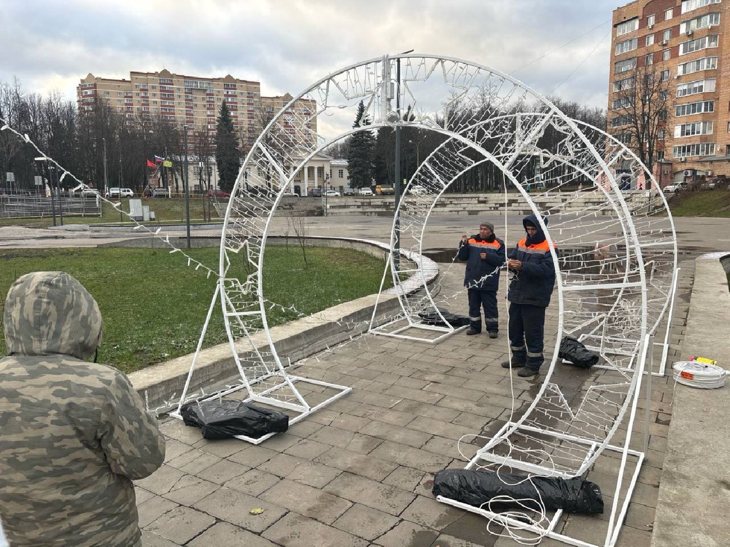 красноармейск, городской округ пушкинский, новогоднее украшение, вертикалки,