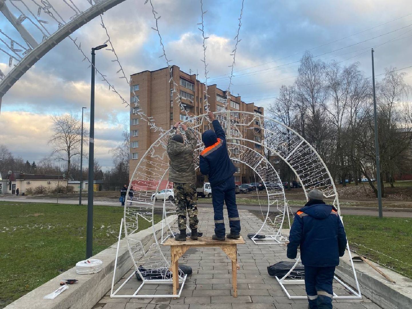 красноармейск, городской округ пушкинский, новогоднее украшение, вертикалки,