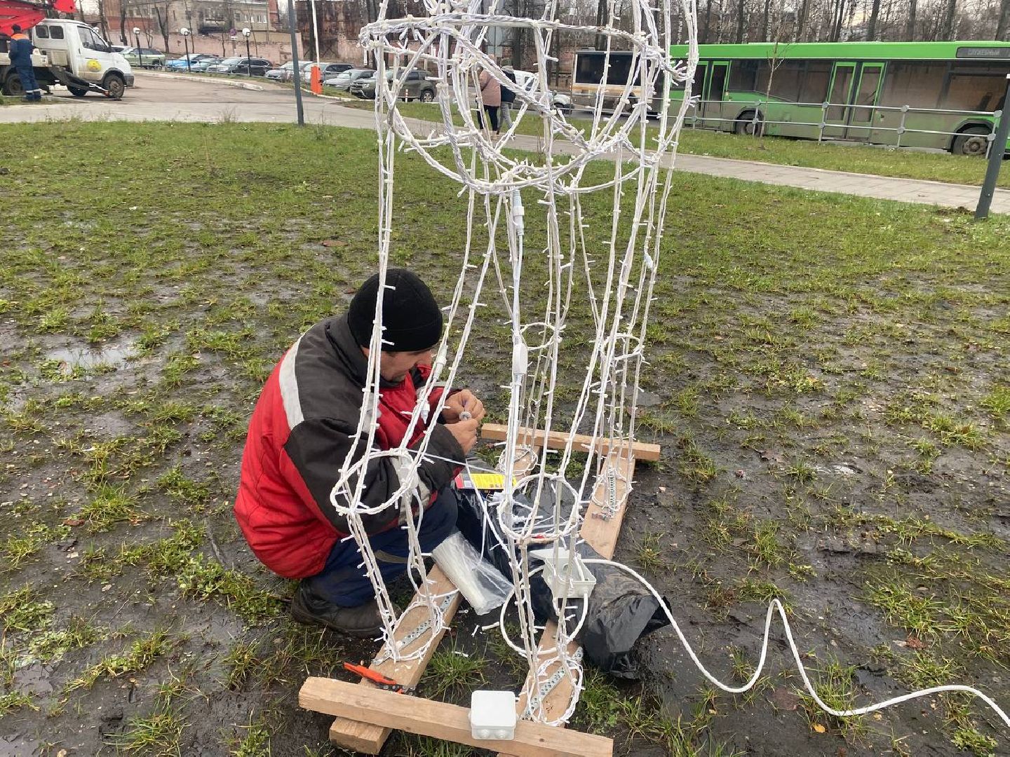 красноармейск, городской округ пушкинский, новогоднее украшение, вертикалки,