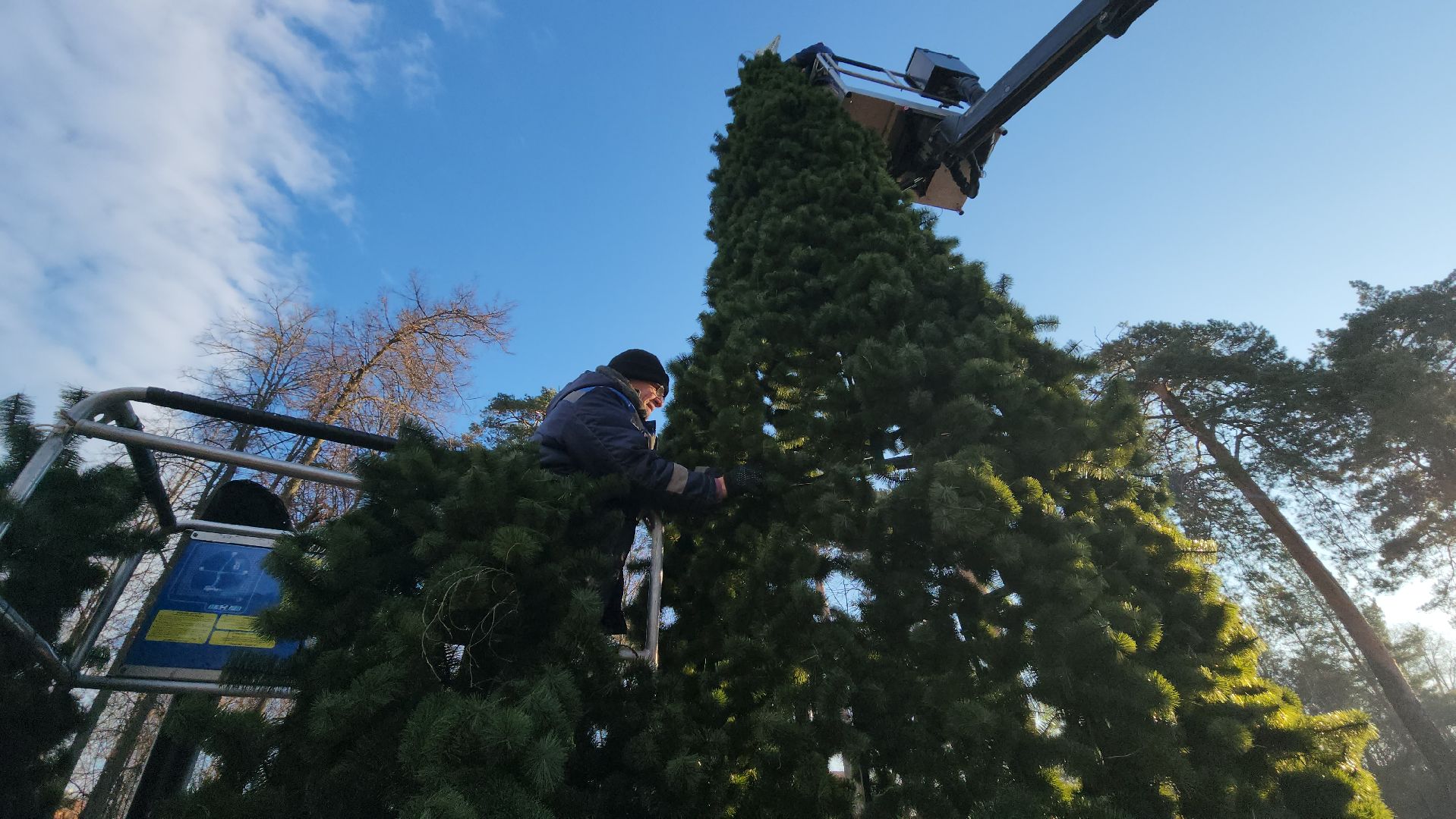 серпухов, екатерининский сквер, микрорайон владычная слобода, новогодняя елка, комбинат благоустройства, вертикалки,