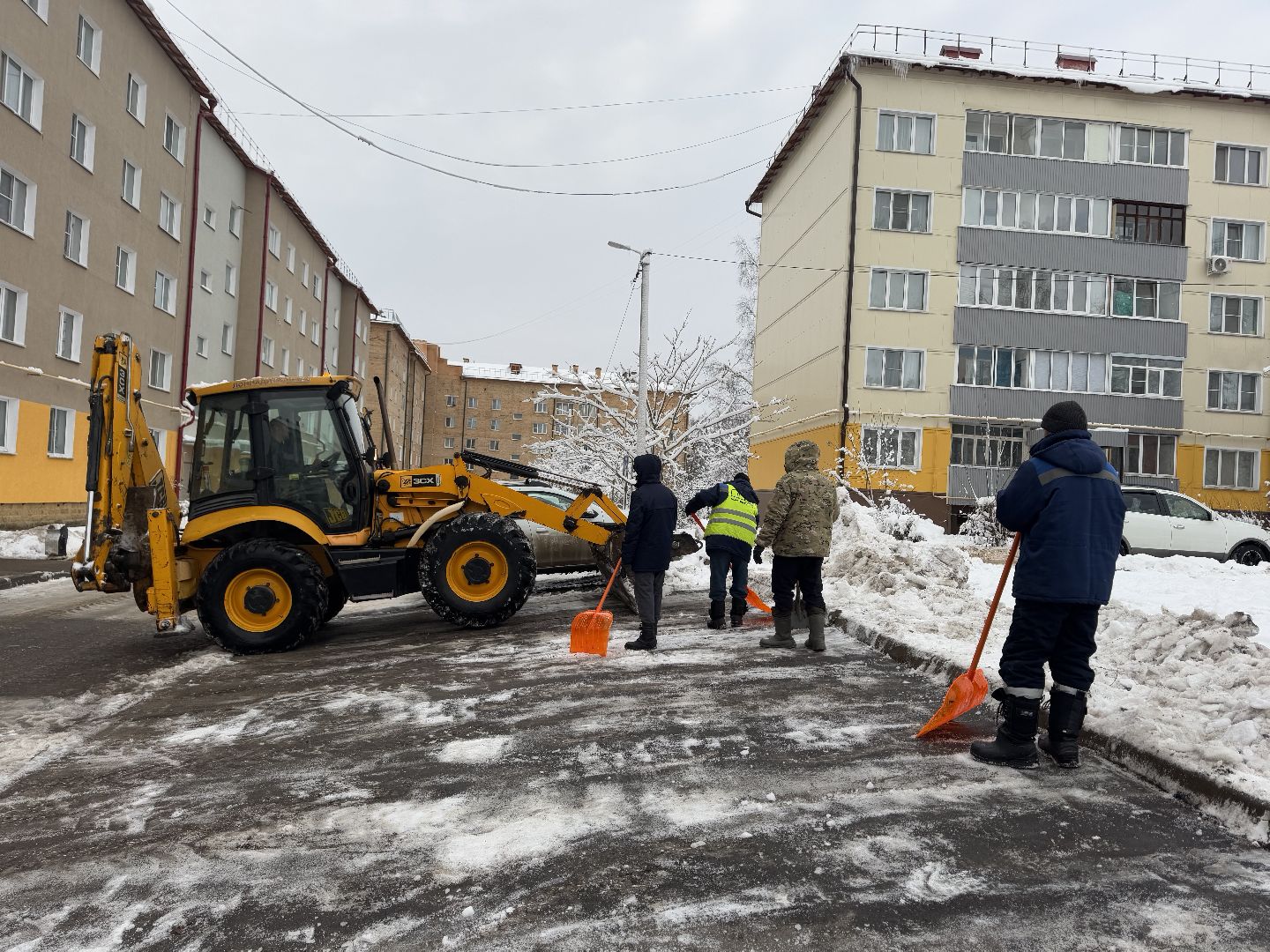 шаховская, снег, очистка дворов, коммунальная служба, вертикалки,