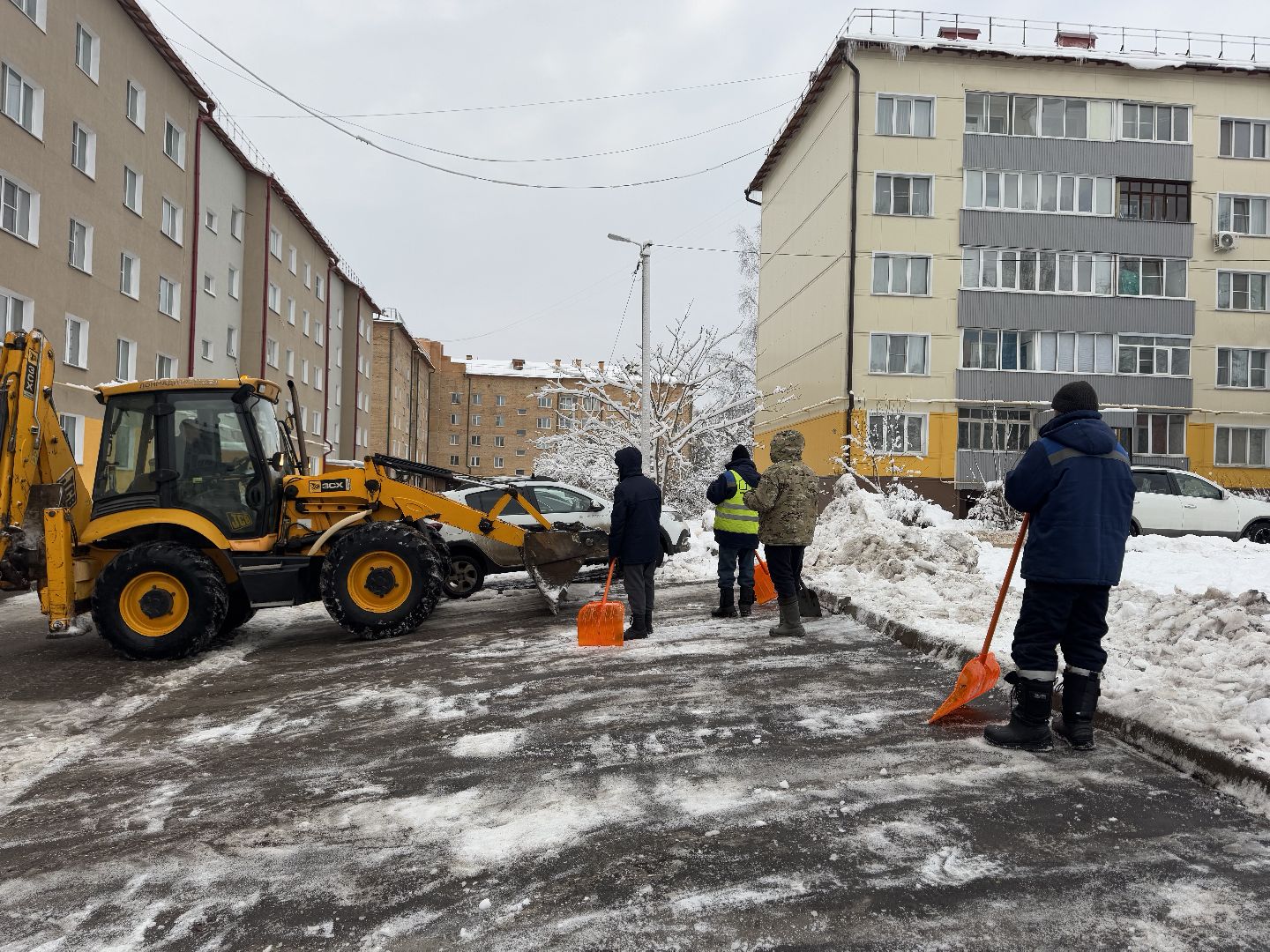 шаховская, снег, очистка дворов, коммунальная служба, вертикалки,