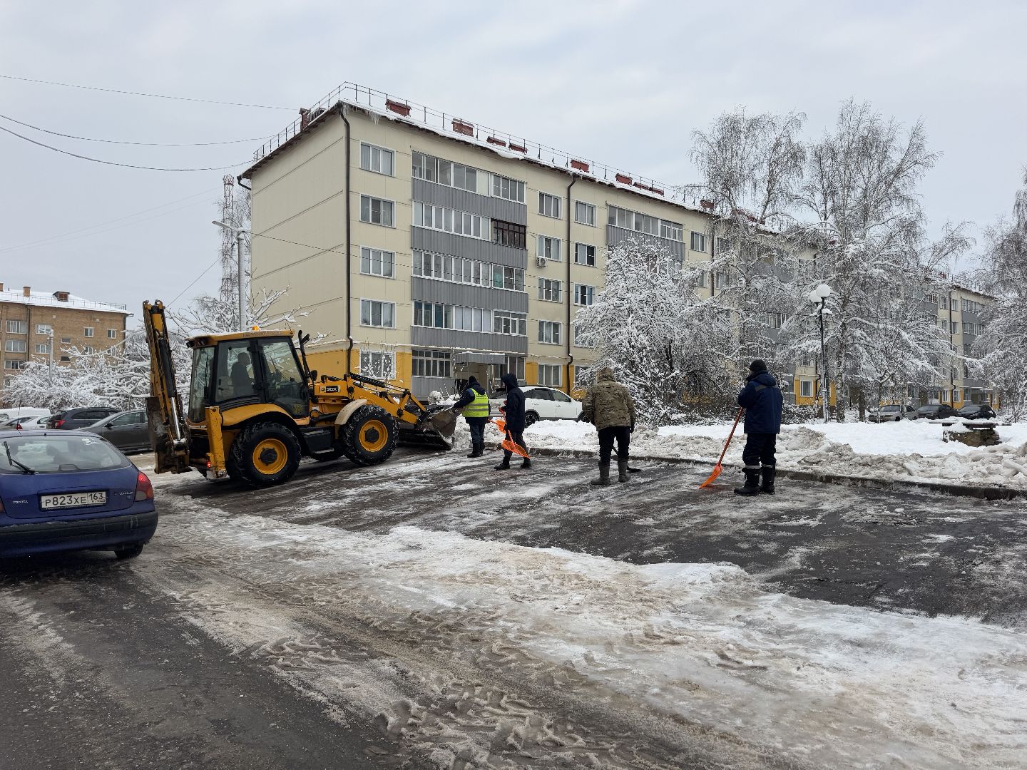 шаховская, снег, очистка дворов, коммунальная служба, вертикалки,