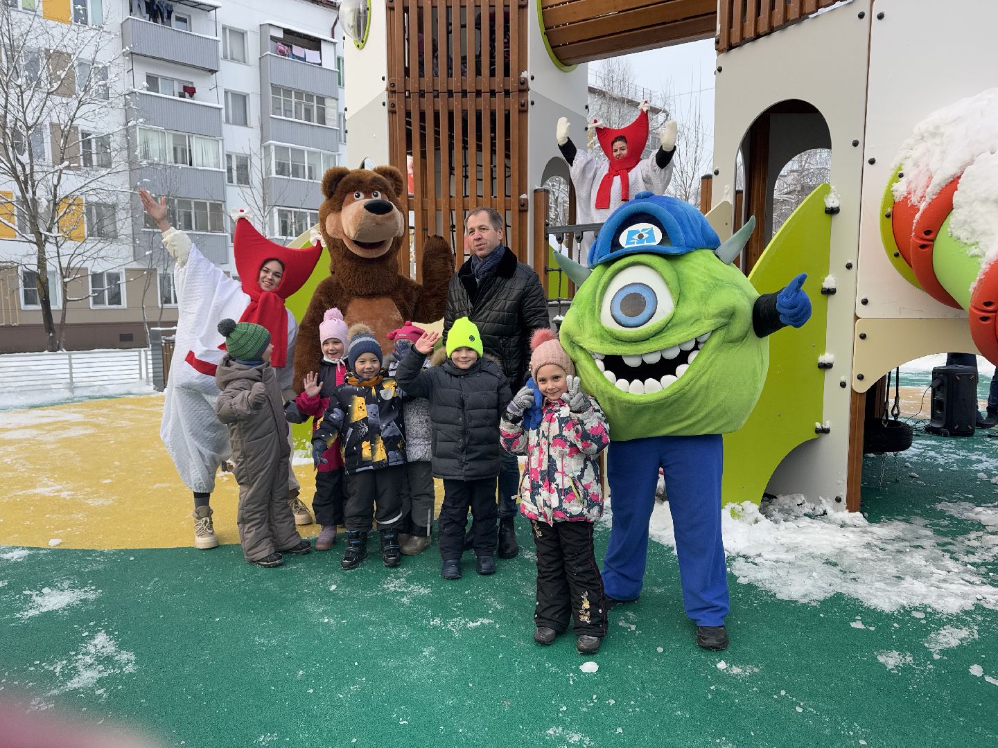 шаховская, детская площадка, открытие детской площадки, вертикалки,