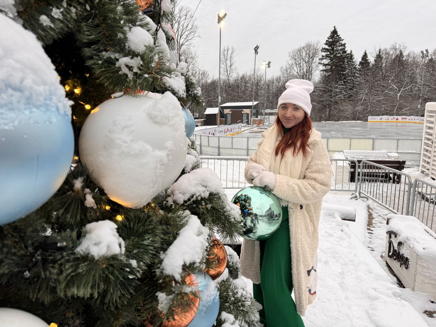 Одинцовский парк, Новогоднее украшение, Зима в подмосковье,вертикалка, вертикальное видео,