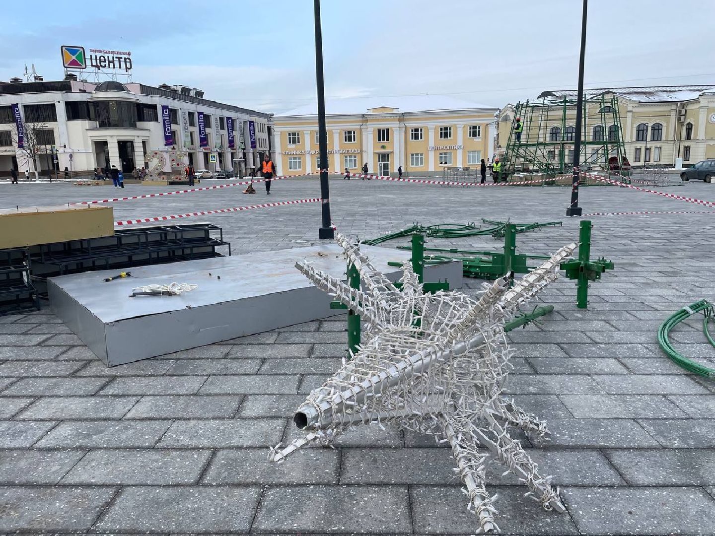 дмитров, советская площадь, новый год, вертикалки,