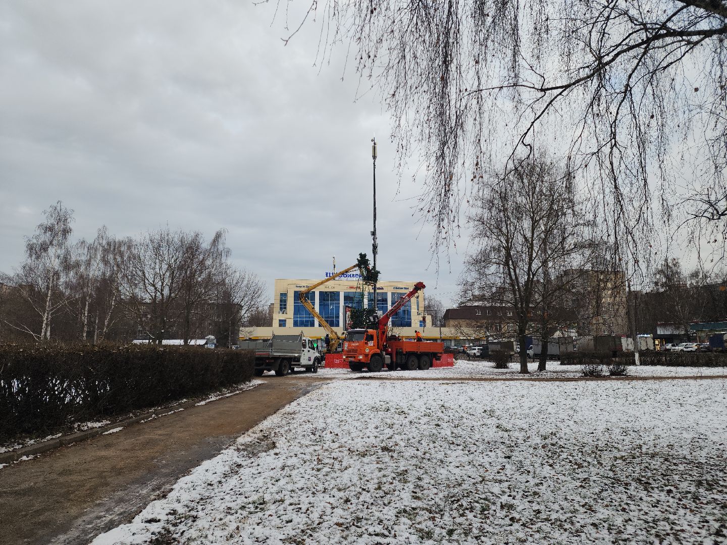 подольск, новый год, украшение города к новому году, новогодняя елка, вертикалки,
