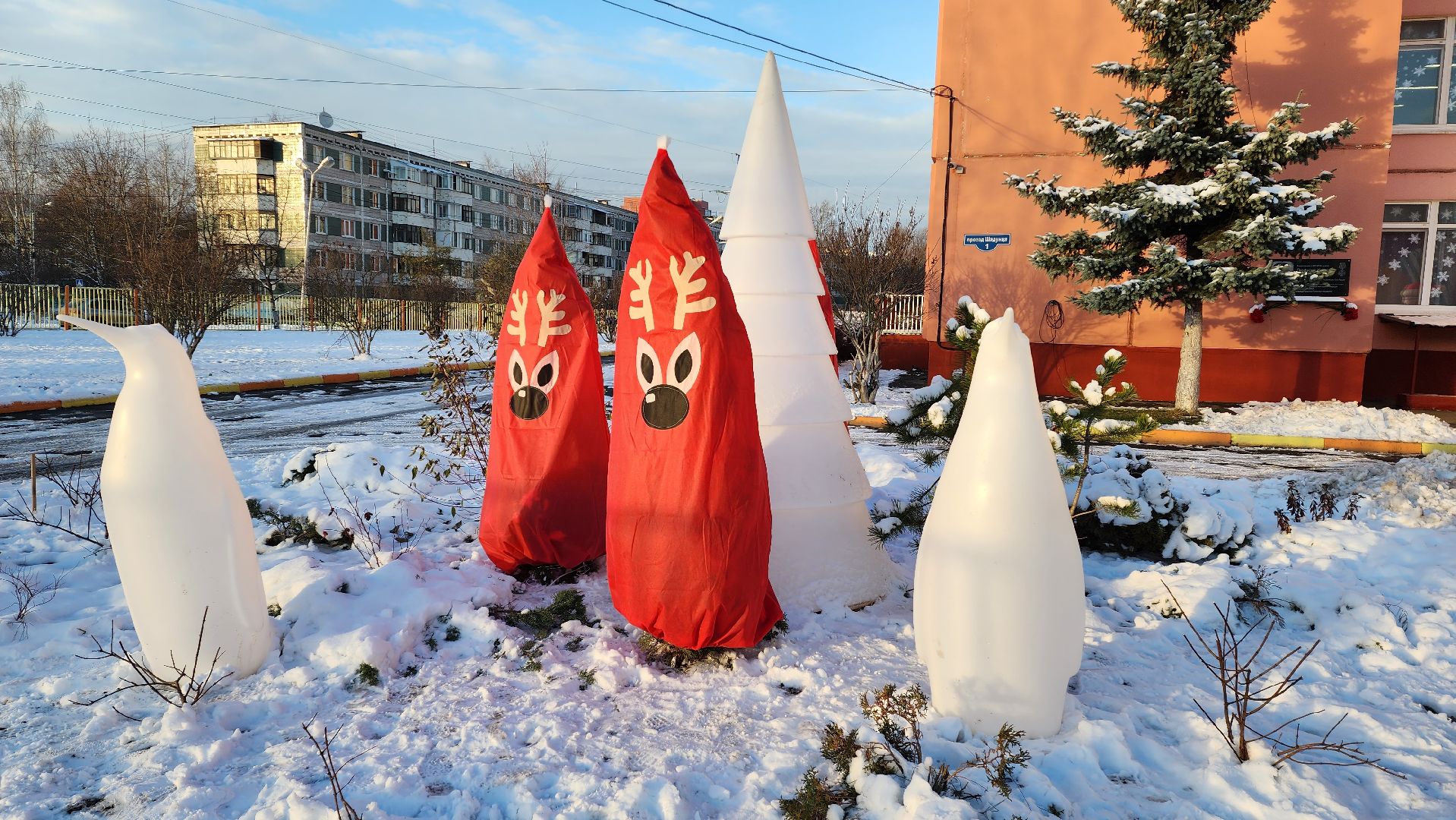 Новый год, Украшения, Лобня, Школа, вертикалки,