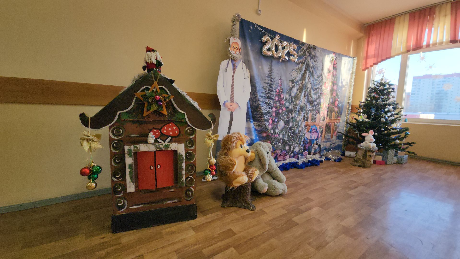 Новый год, Украшения, Лобня, Школа, вертикалки,